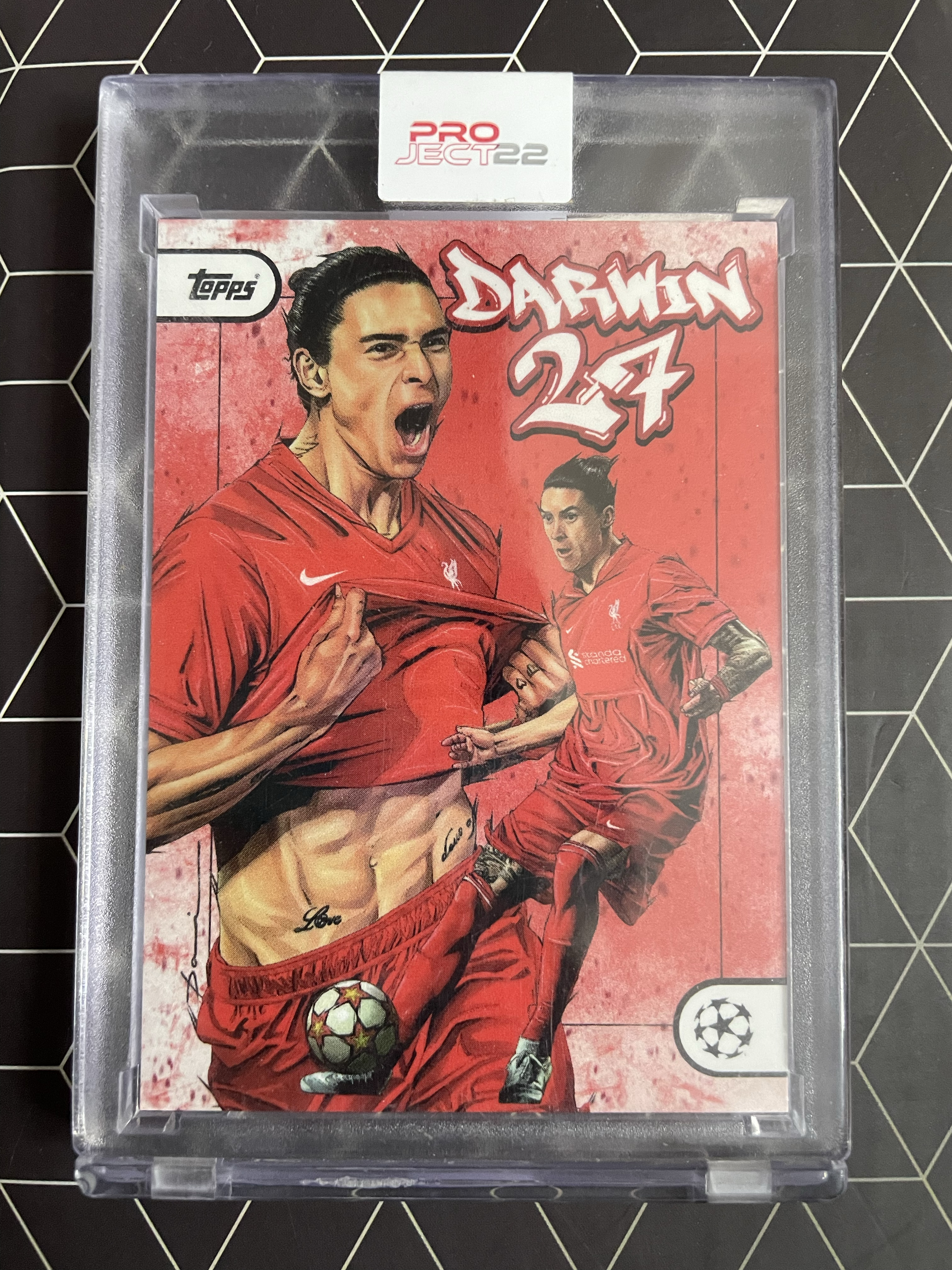 2022 Topps project22 Darwin Nunez 【hellfire拍卖】topps project22系列 利物浦 乌拉圭 努涅斯 艺术家联名卡 jjj