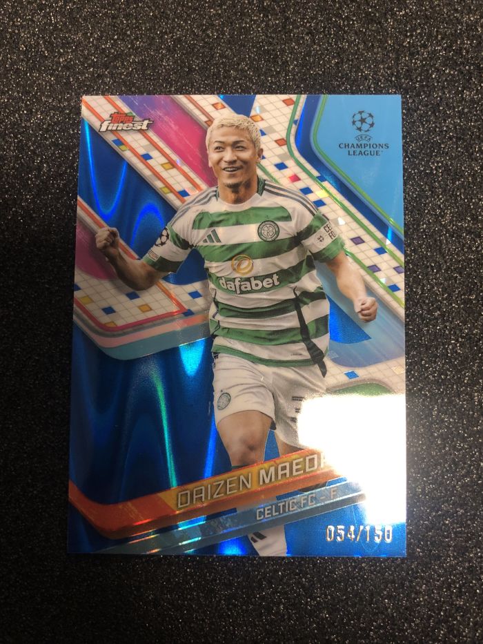 2024-25 Topps Finest daizen maeda 欧战finest 前田大然 日本 凯尔特人 150编 蓝熔岩折 054/150 卡品如图 凑套收藏必备