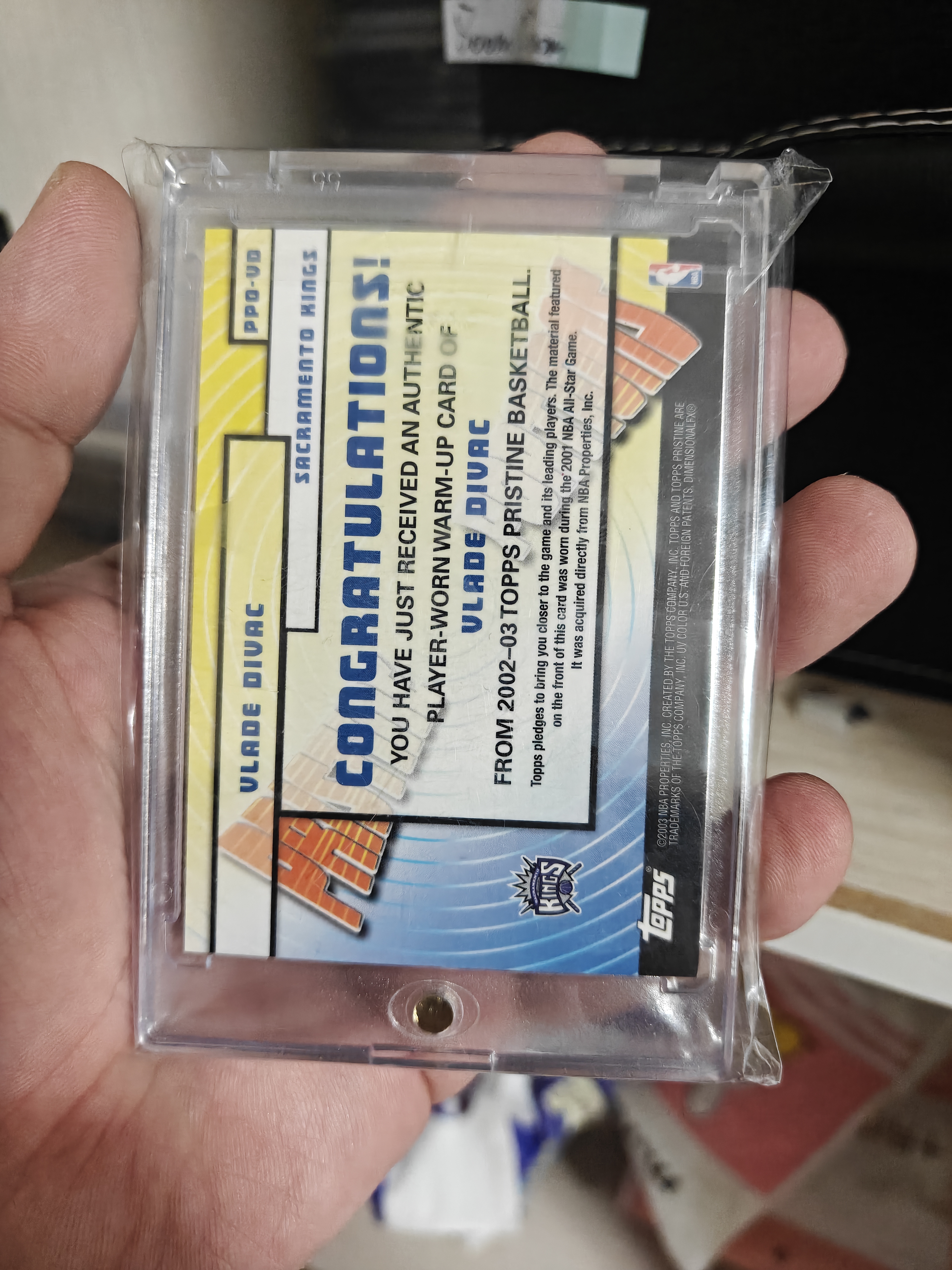 2002-03 Topps Pristine Vlade Divac #PPO-VD 切割 迪瓦茨 Created 国王 单换科比 瓦尔迪 亲穿球衣 顶级老卡 凑套必备