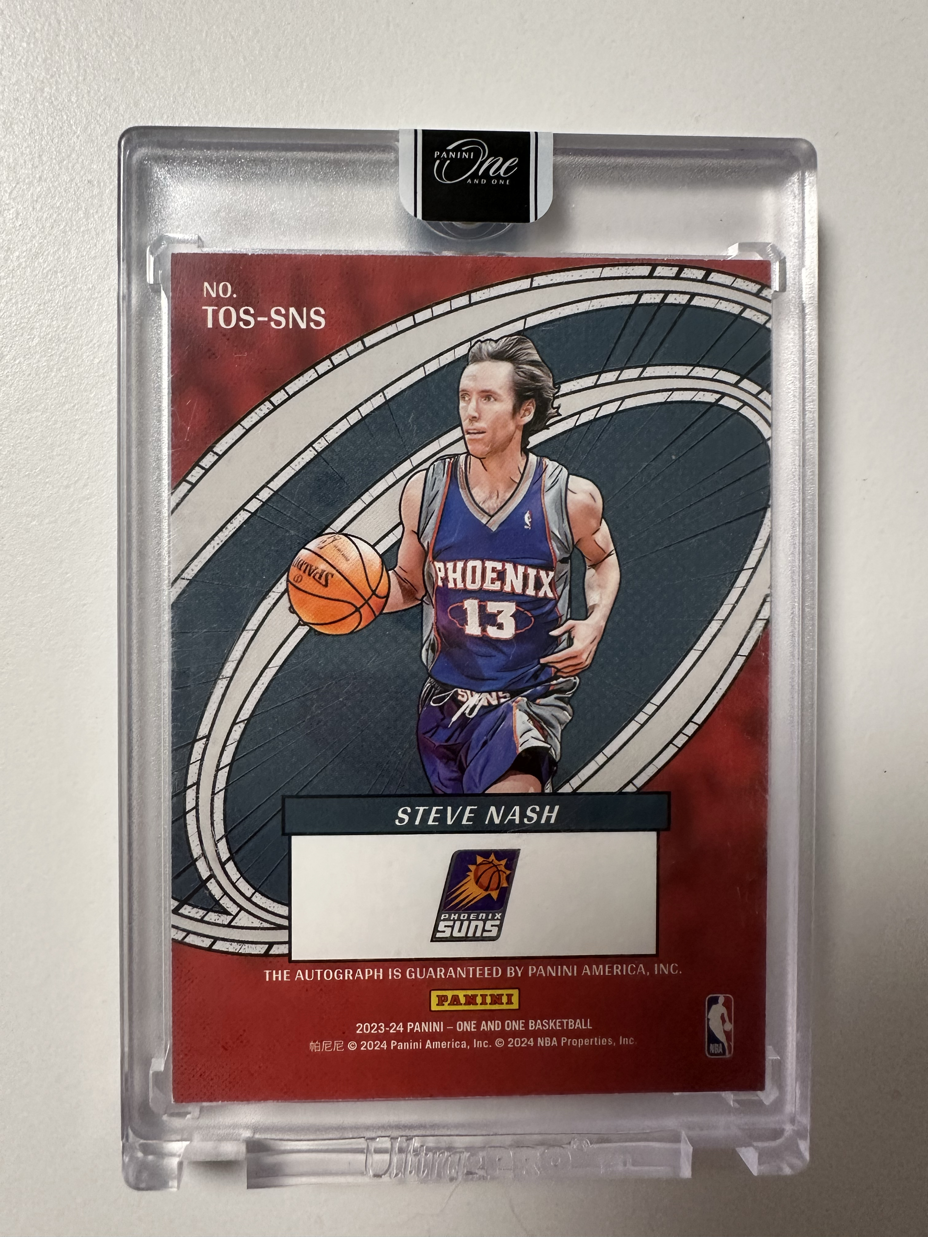 2023-24 Panini One and One Steve Nash #TOS-SNS 风之子 史蒂夫 纳什 ONEDER 漫画风 卡签 17/35编 原封砖 紫平行