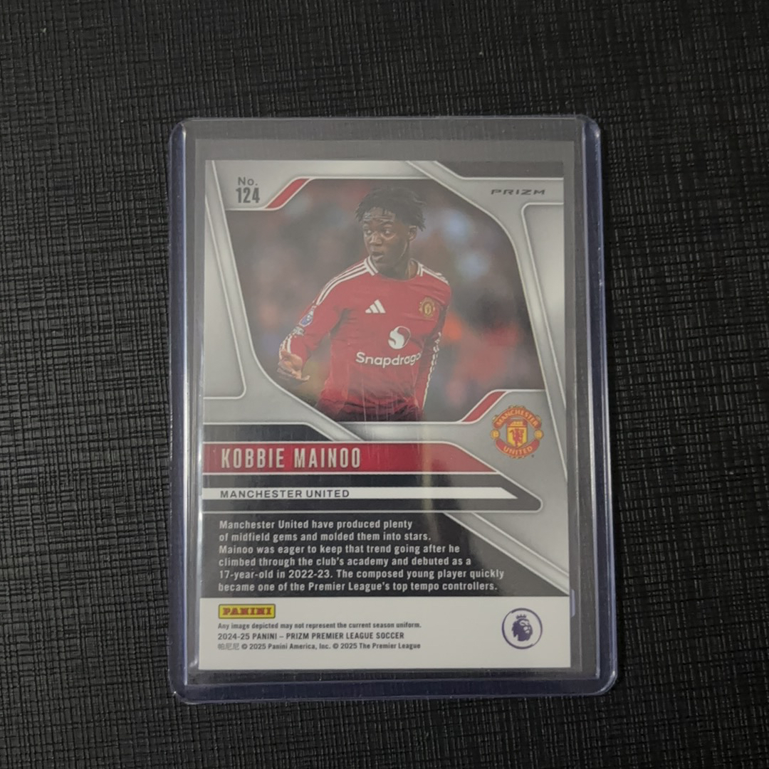 2024-25 Panini Prizm Kobbie Mainoo 曼联 梅努 虎皮圈圈折 sp大比例 choice独占 Tiger Stripe 细节如图 肉泥