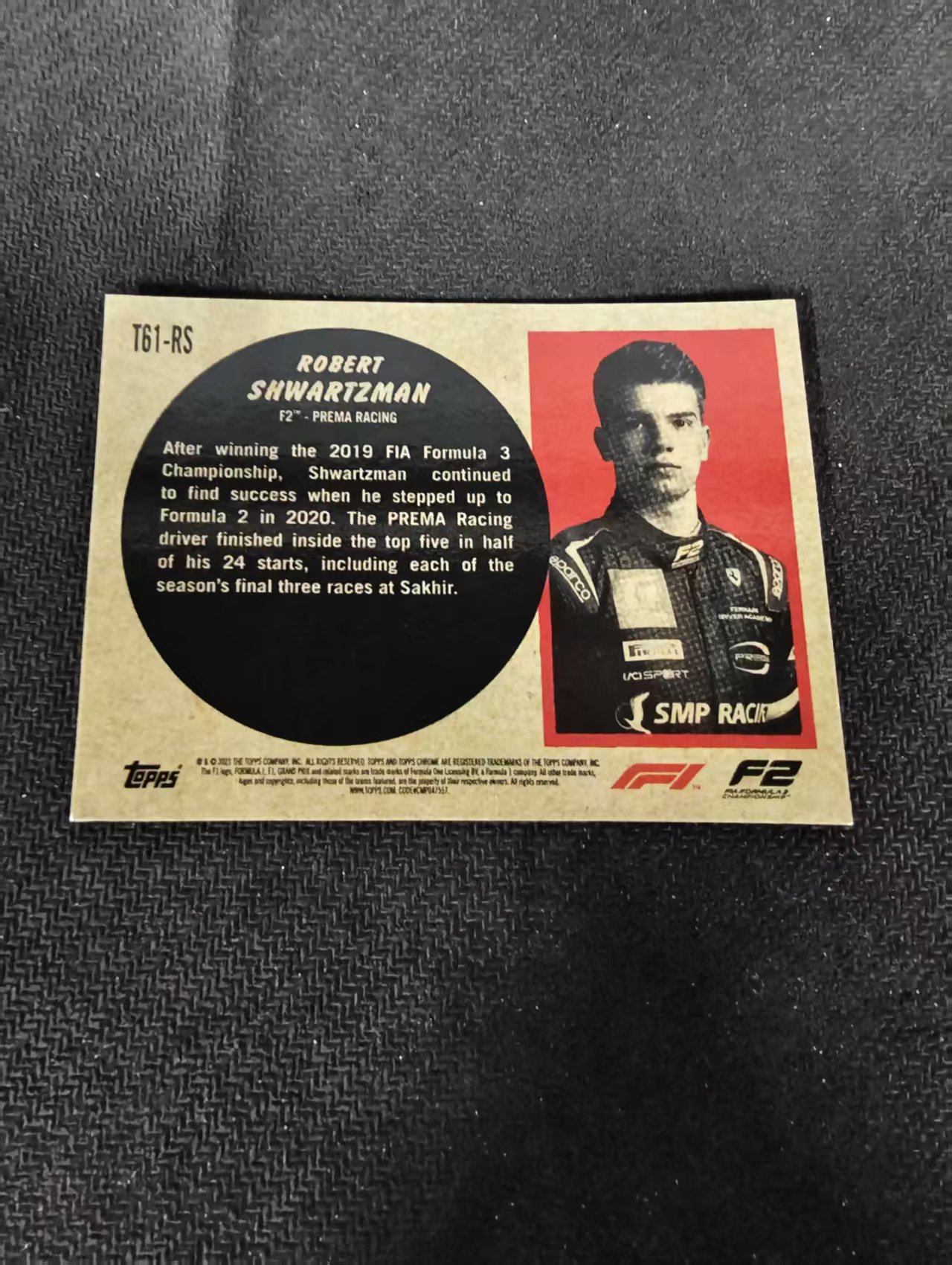 2021 Topps Chrome F1 Robert Shwartzman 罗伯特 施瓦茨曼 银折 划痕 边角瑕疵 #RS