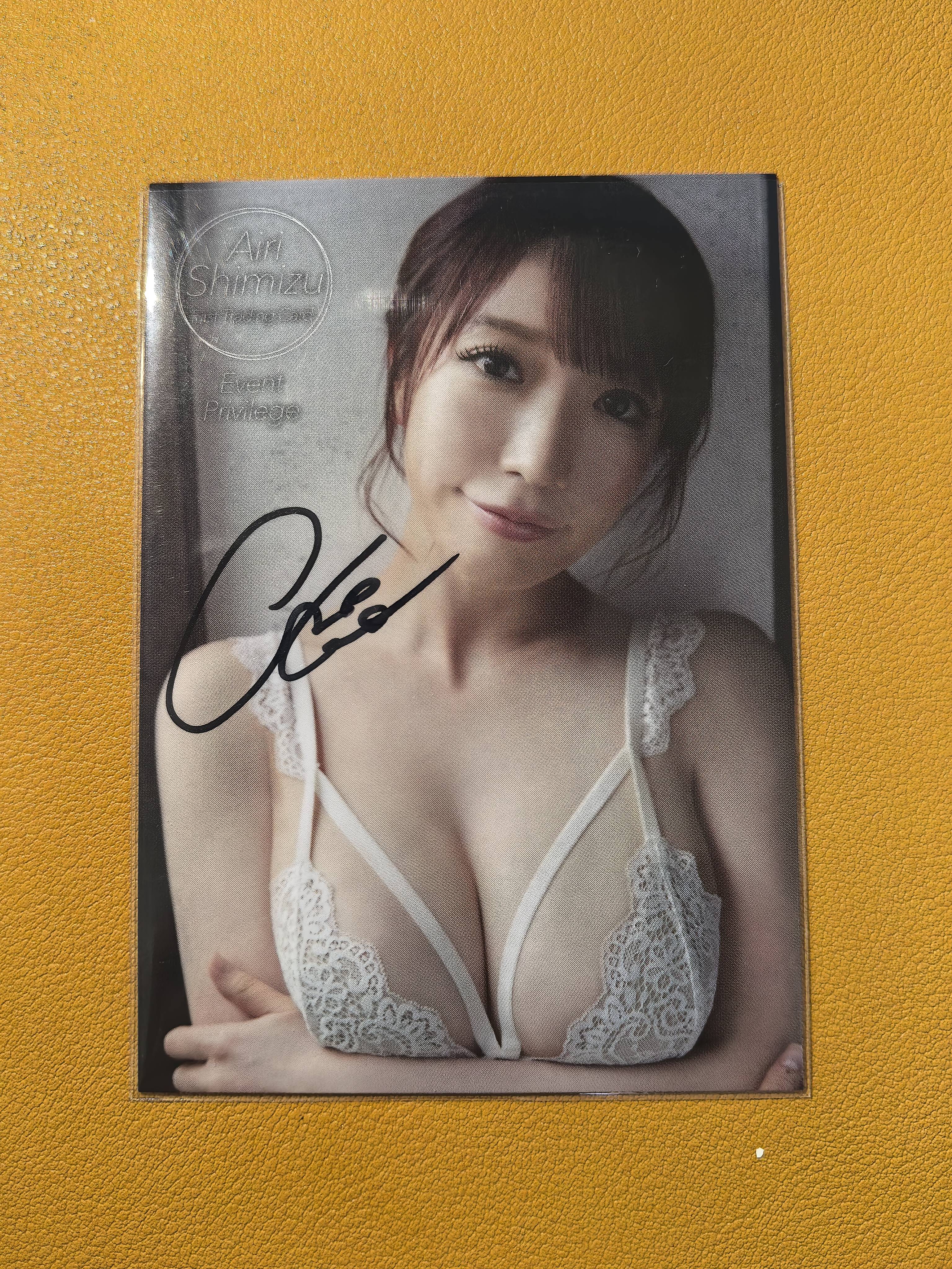 HIT'S偶像艺人【日本代购】清水爱理 特典卡签完美签字 实卡超好看绝版稀有美女车模妹卡