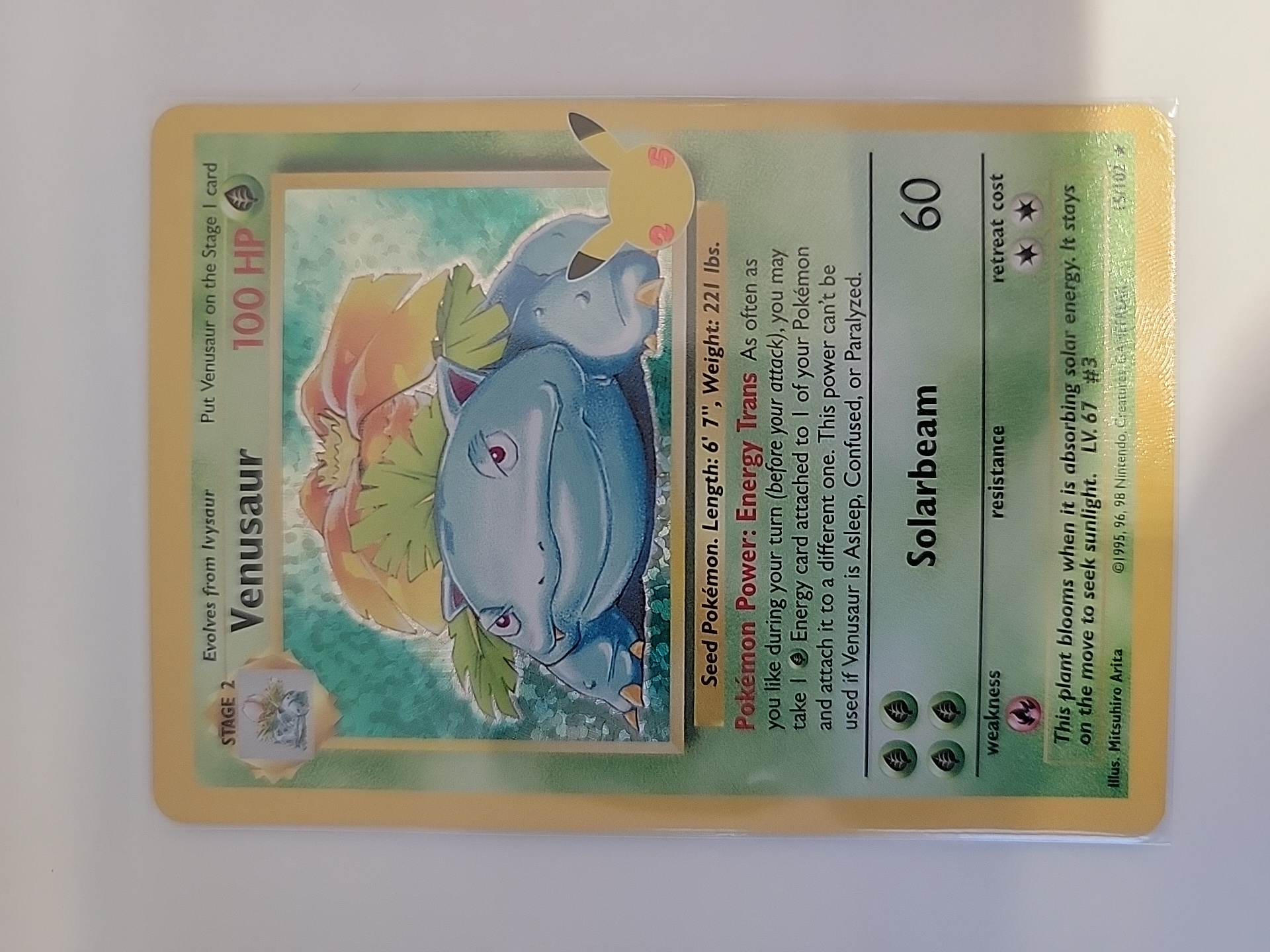 1999 Pokemon TCG 最初系列 妙蛙花 en 【卡少爷卡社】PTCG 宝可梦 美版 基本系列 25周年特典卡 15/102 孤傲