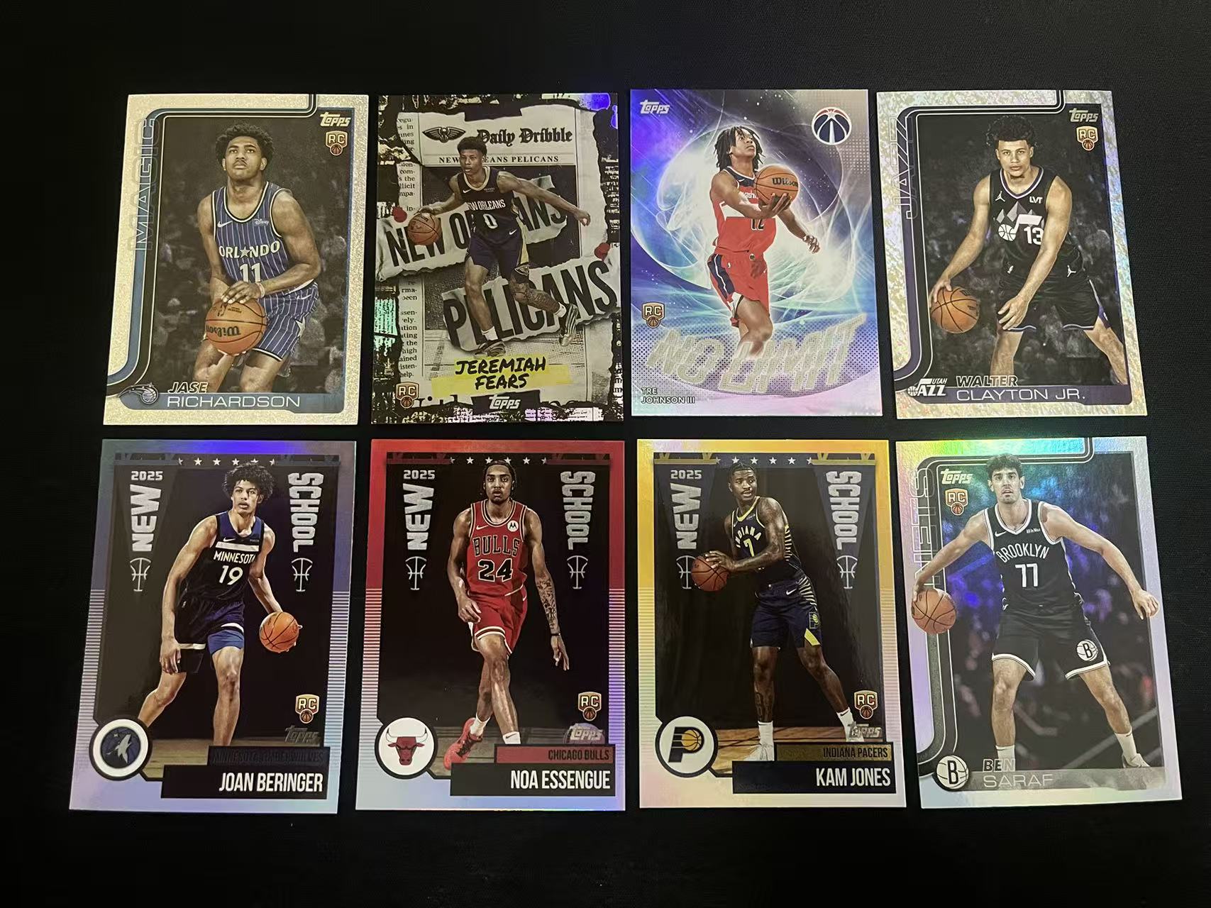 2025 Topps Flagship RC lot 杰森-理查德森 杰里迈亚-费尔斯 特雷-约翰逊 小沃尔特-克莱顿 若昂-贝兰热 诺阿-埃森格 卡姆-琼斯 本-萨拉夫