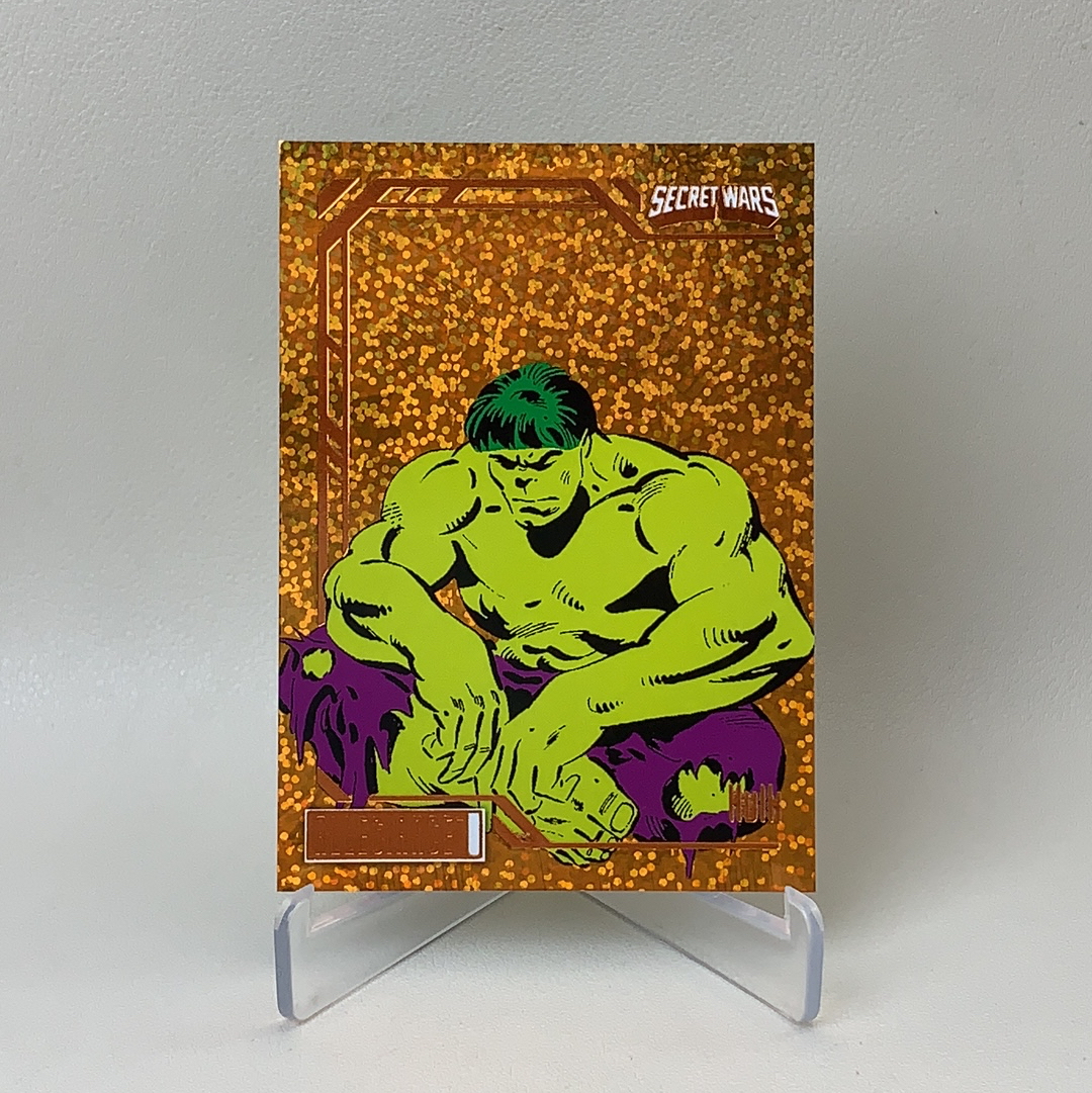 【弈卡代拍】2023 Upper Deck Marvel漫威Secret Wars 秘密战争 大比例 橙波点折 绿巨人 无敌浩克 Hulk 193/199编 品相如图 凑套必备 Mito