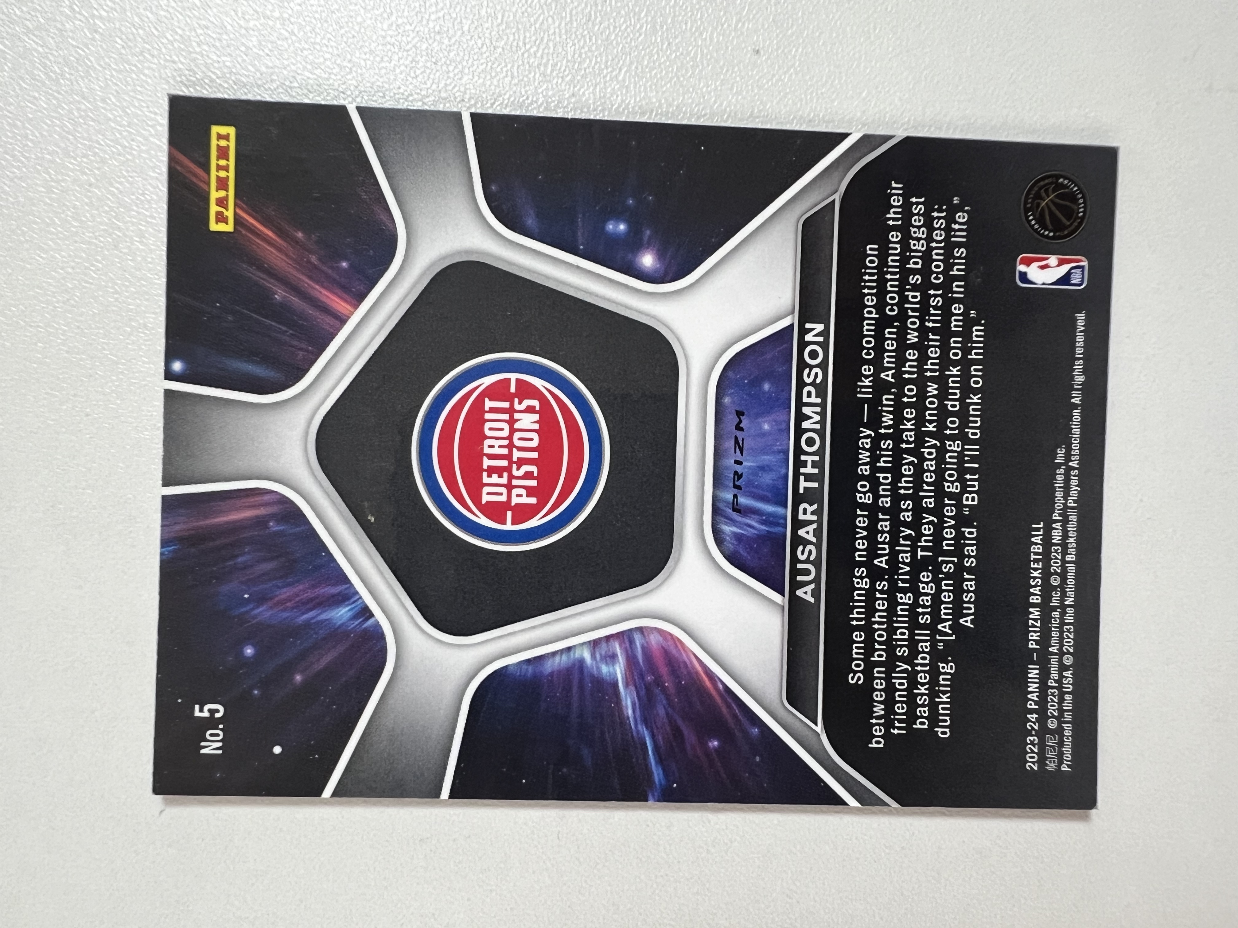 2023-24 Panini Prizm Ausar Thompson RC 奥萨尔汤普森 活塞 新秀年 绿折 PZ系列 HH03 收藏凑套 卡品如图