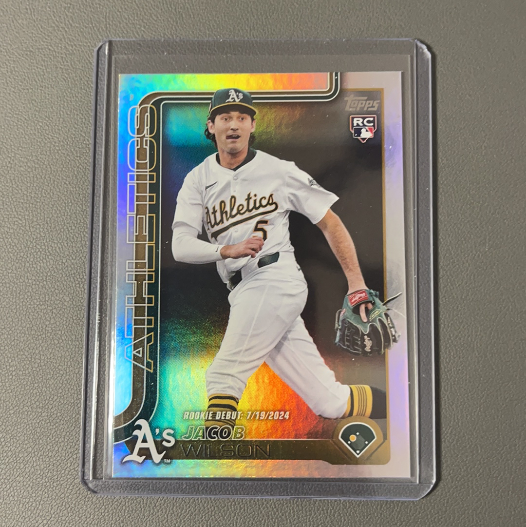 2025 Topps Update Jacob Wilson RC 雅各布 威尔逊 运动家 最佳新人第二 新秀 首秀日 折射 银折【9527】