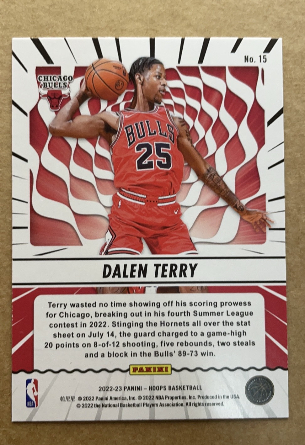 2022-23 Panini NBA Hoops Dalen Terry RC 公牛 达伦 特里 CLASS ACTION 特卡 潜力新秀 卡品如图 专攻凑套必备