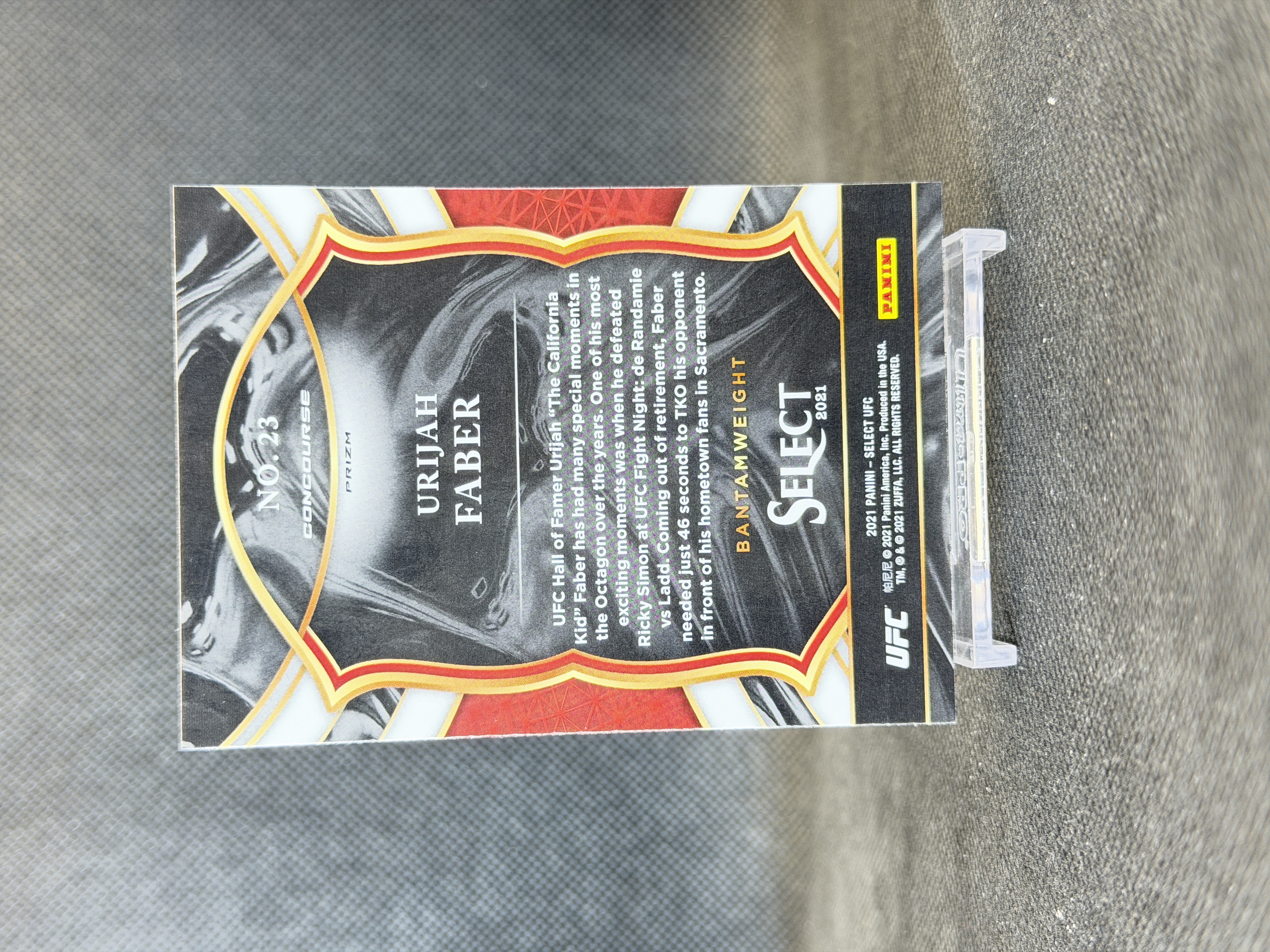2021 Panini Select Urijah Faber 乌利亚·费伯 银折