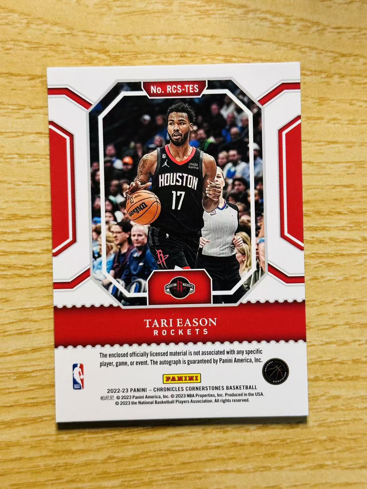 2022-23 Panini Chronicles Tari Eason 嘿嘿代卖 编年史 塔里 伊森 新秀 RC 签字 火箭 收藏必备 gjma