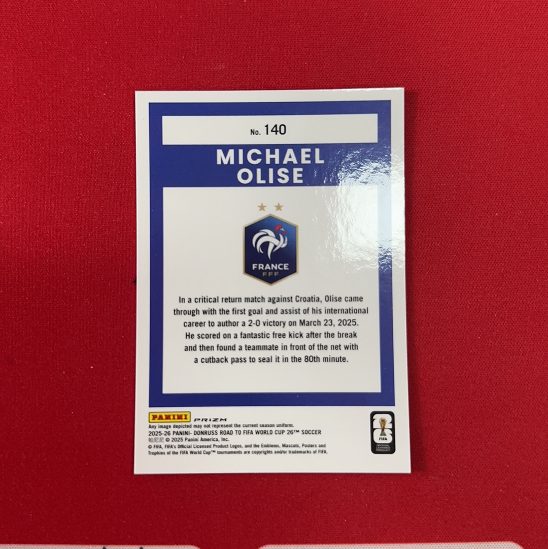 【四喜代拍】2025-26 Panini Donruss 世界杯 杜蕾斯 Michael Olise 奥利塞 奥利赛 法国 菱格特卡 卡品如图(polo)