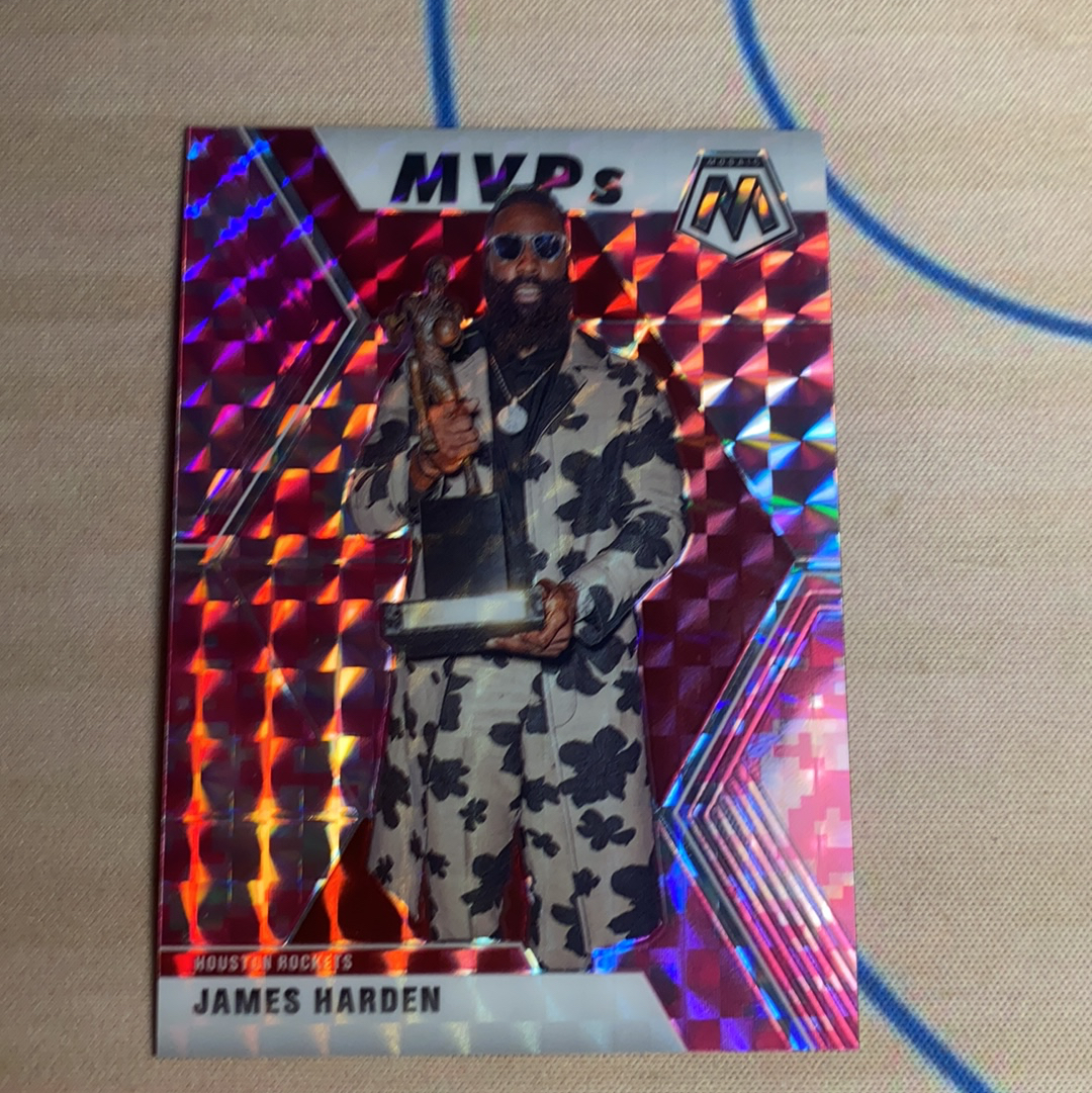2019-20 Panini Mosaic James Harden 马赛克 火箭 詹姆斯 哈登 粉折 马赛克折 折射 MVP 捧杯图 特卡 卡品如图 介意勿拍