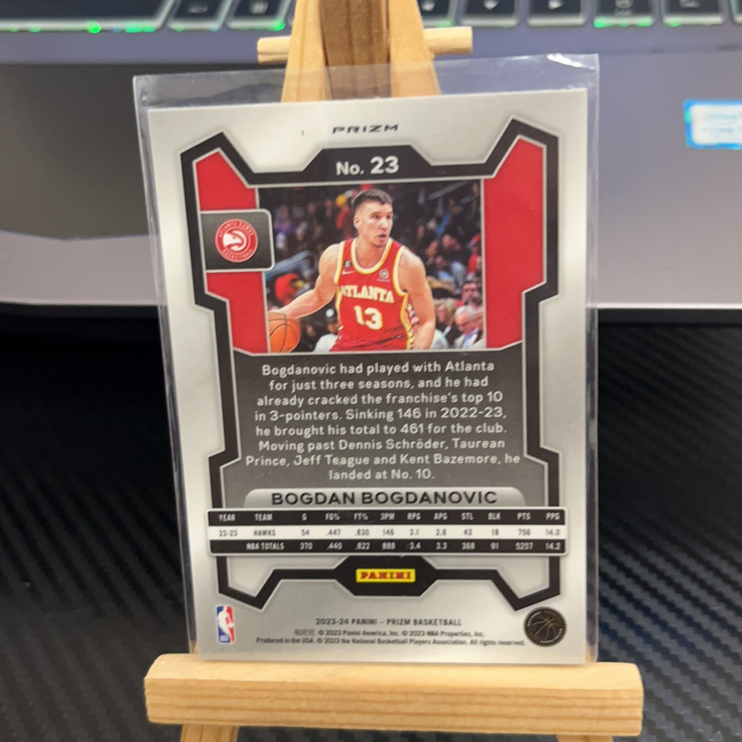 2023-24 Panini Prizm Bogdan Bogdanovic 博格达 诺维奇 老鹰 银折 折射 prizm系列 pz 卡品如图 凑图必备 值得收藏!免费代卖!