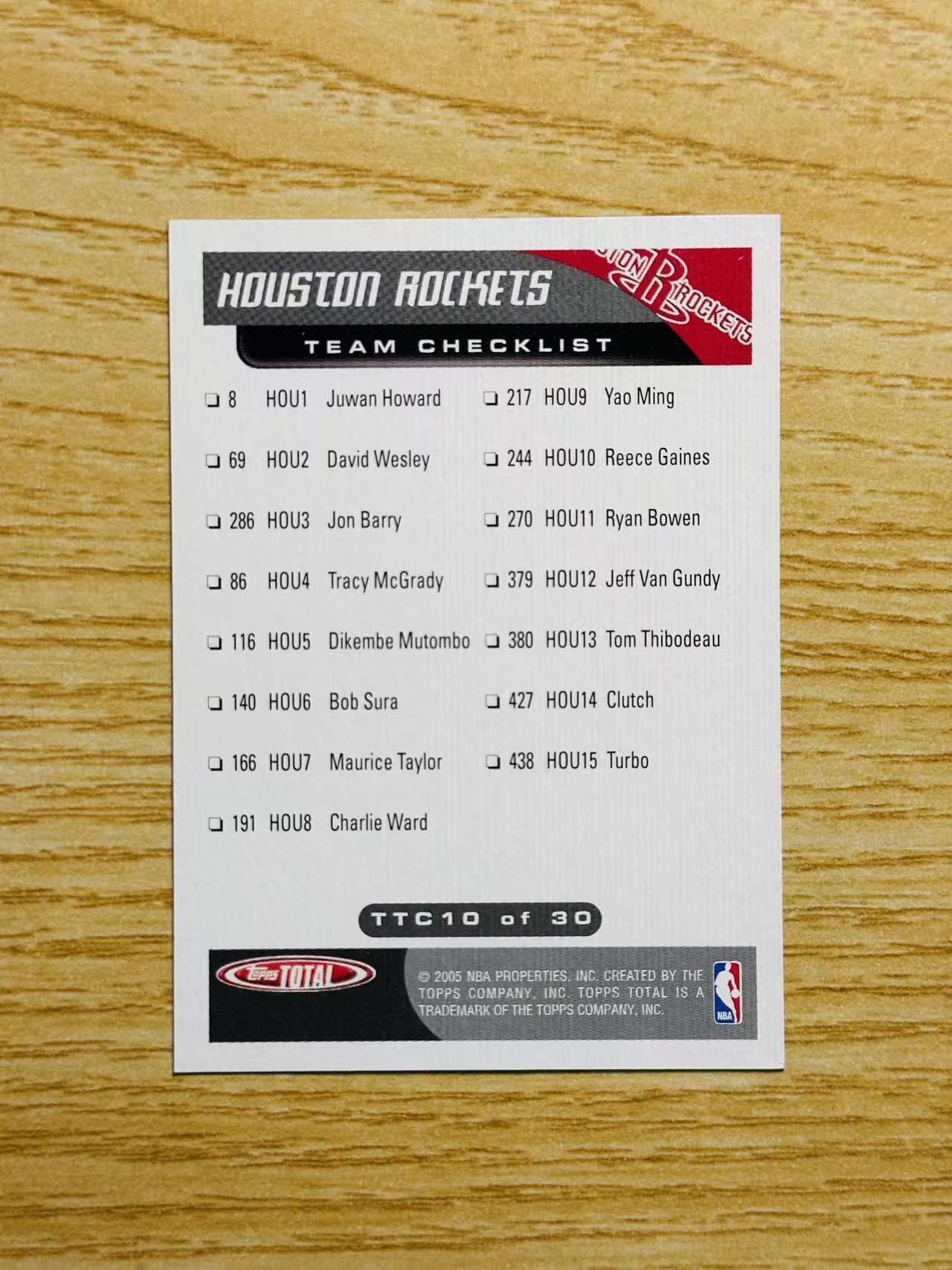 2005 Topps nba Yao Ming 嘿嘿代卖 老卡 老特 姚明 小巨人 特卡 火箭 收藏必备