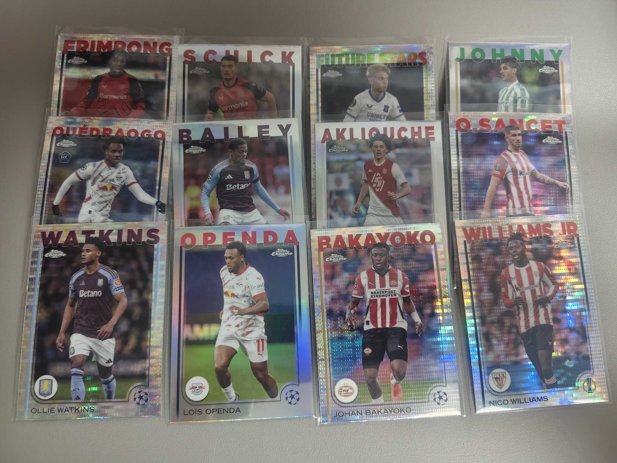【佩妮拍卖】2025 topps chrome 最新欧战 openda 莱比锡红牛 奥鹏达 巴卡约科 威廉姆斯 沃特金斯 lot101 拍前请阅读描述 不染哥0516