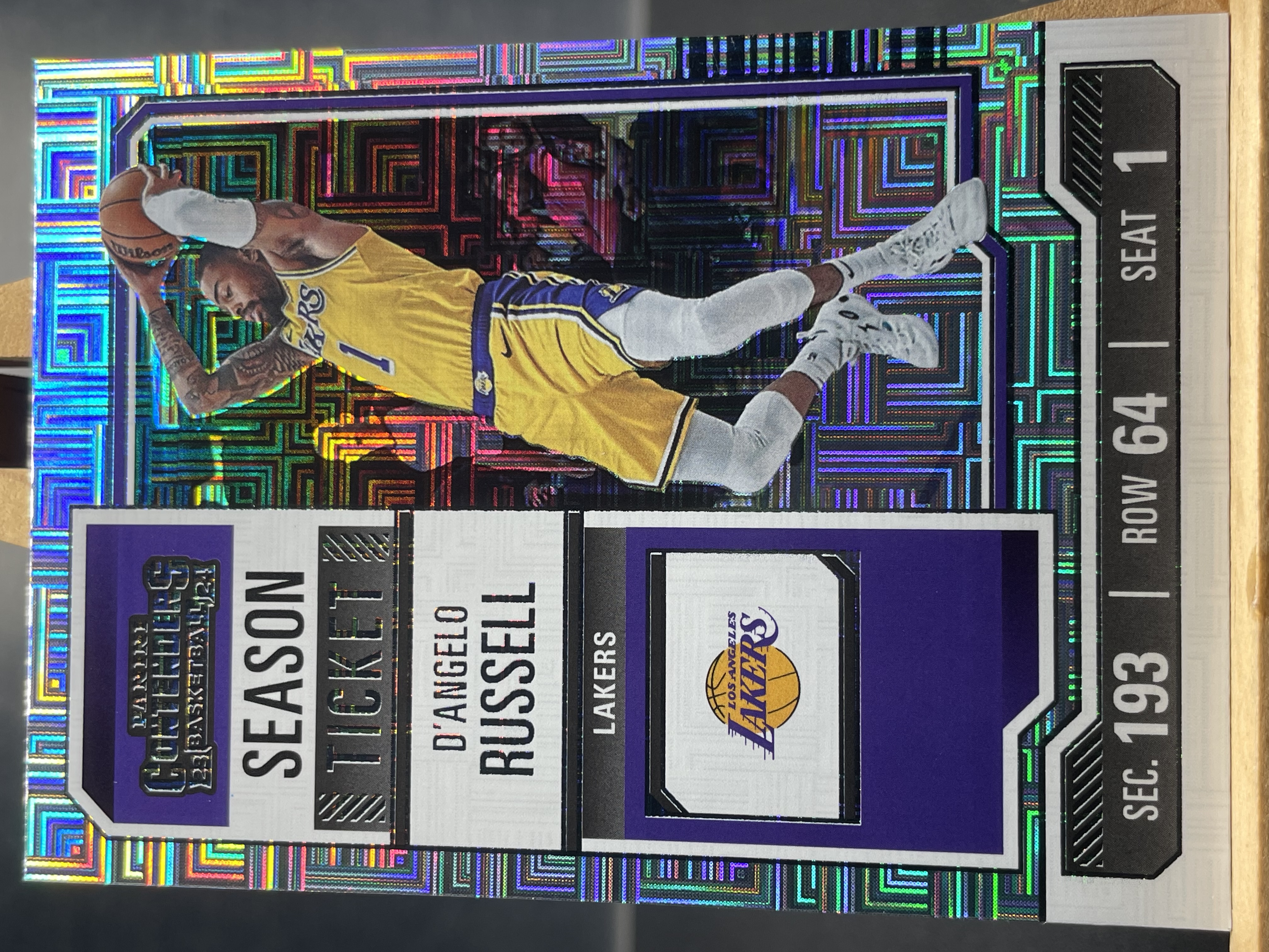 (A4) 2023-24 PANINI 球票系列 迷宫折 水拉 德安吉洛 拉塞尔 湖人 收藏凑套必备 卡品如图!!!