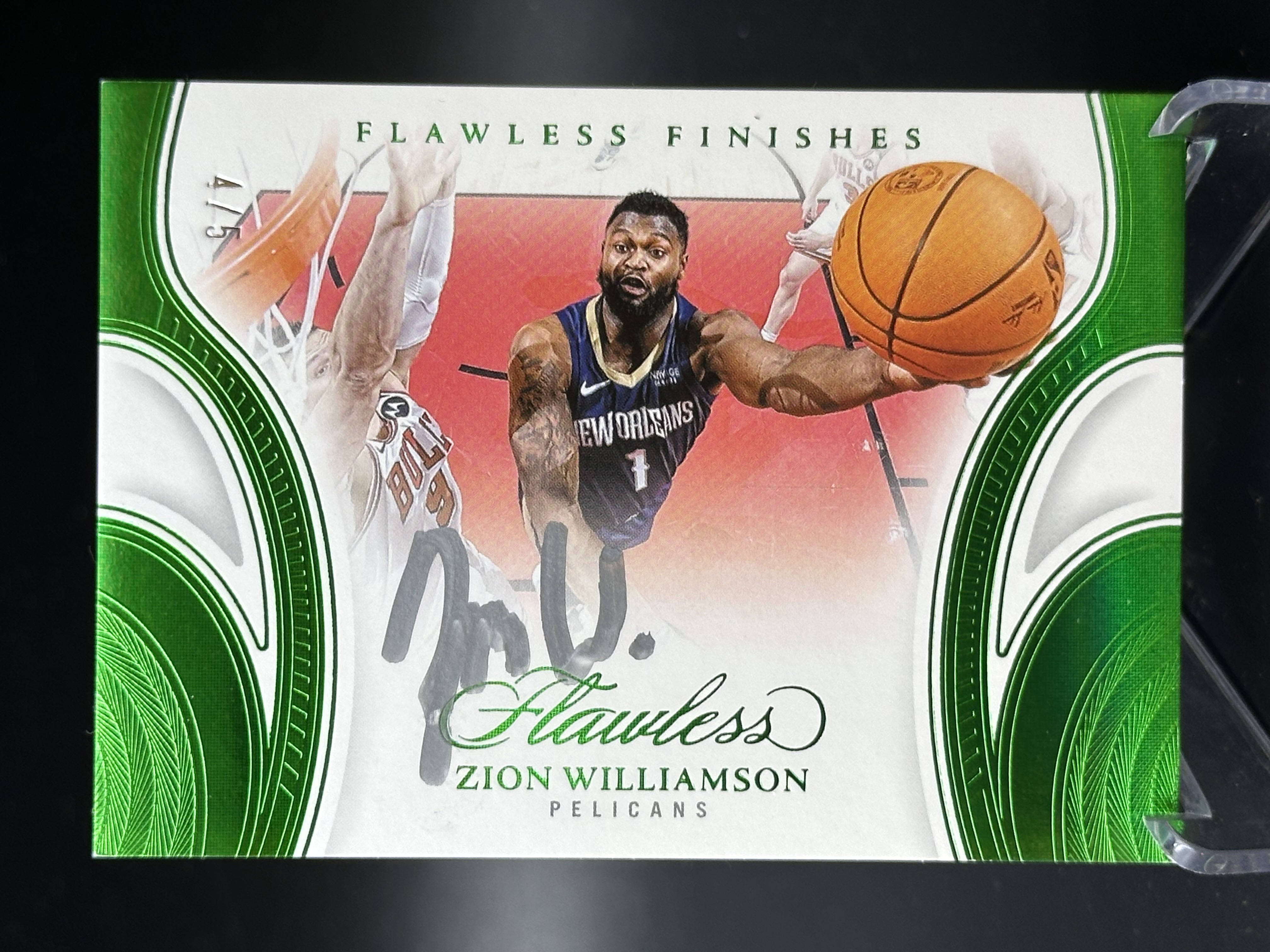 2024-25 Panini Flawless Zion Williamson 【小黄拍卖】手提 锡安 威廉姆斯 鹈鹕 绝杀 绿平行 4/5编 超低编「汉堡王」