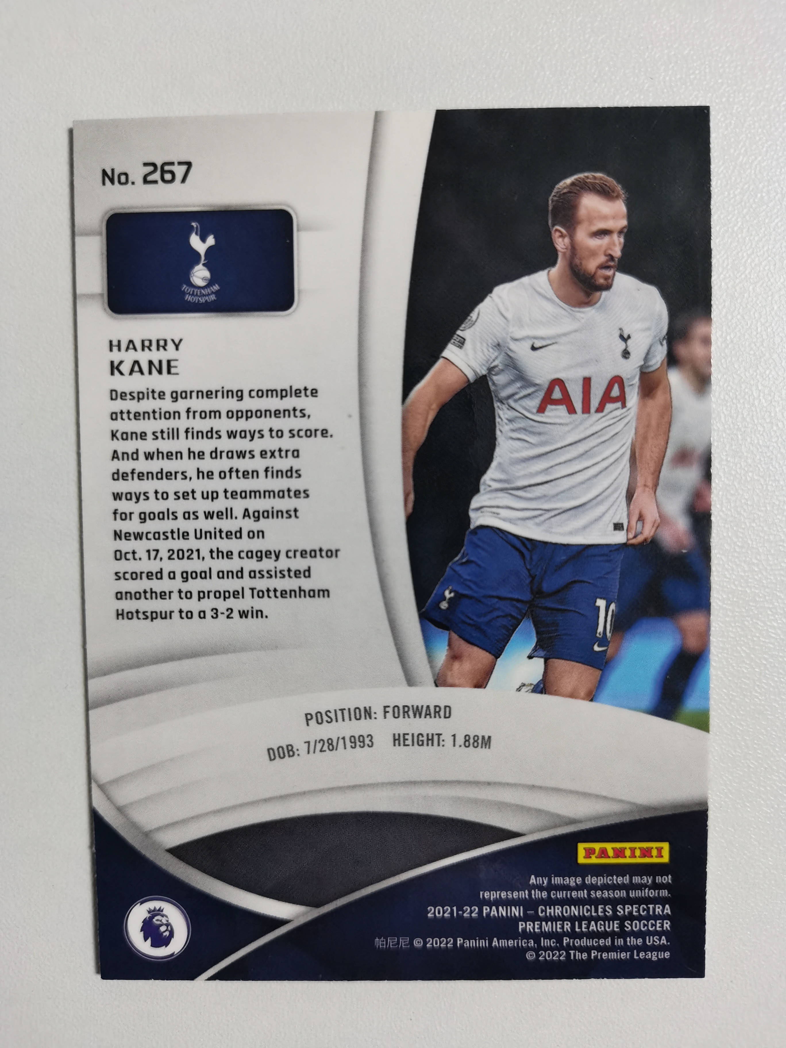 2021-22 Panini Chronicles Harry Kane 哈里凯恩 热刺时期 光谱 收藏凑套 卡品如图 免费代拍(CLB006)