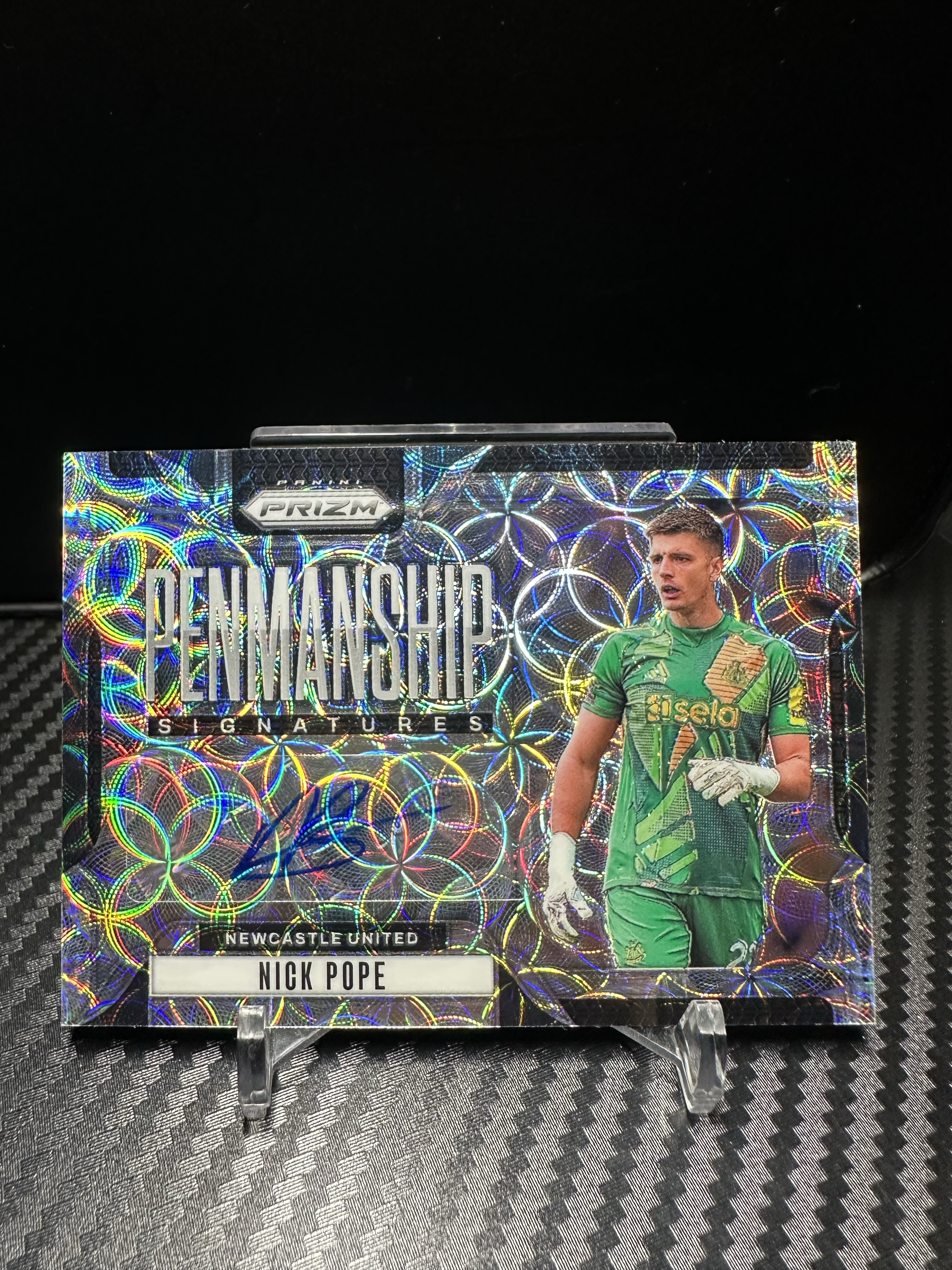 2025 Panini Prizm Nick Pope 尼克波普 签字 书法签 猝死独占圈圈折 英超喜鹊纽卡斯尔门神 末年pz收藏价值高 折射天花板卡品如图 英格兰门将收藏