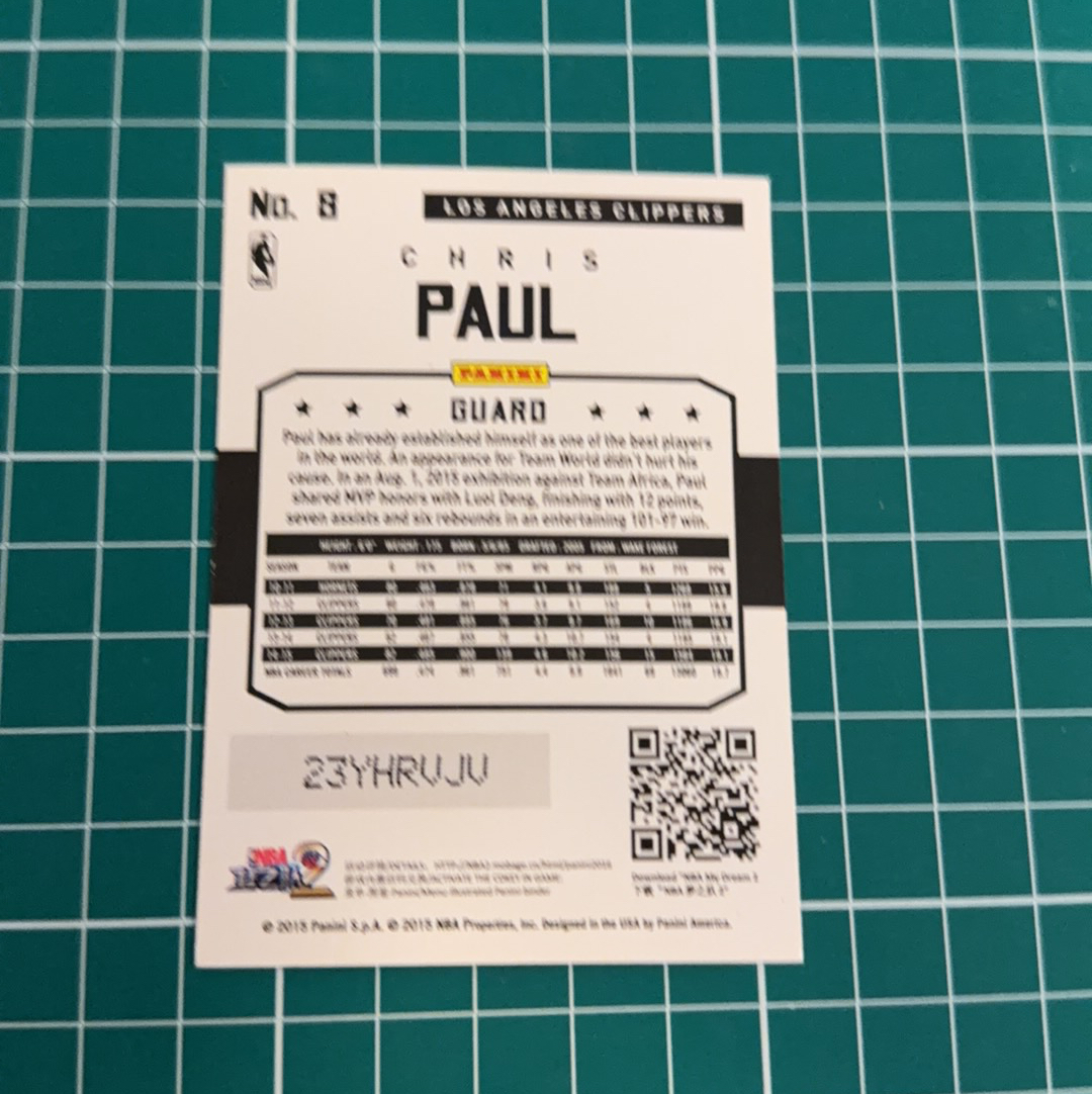 2015-16 Panini Americana Chris Paul S.p.a. 克里斯保罗 CP3 烟花折射 折射特卡 精美选图 多年老卡 绝版卡 稀有大比例 压痕