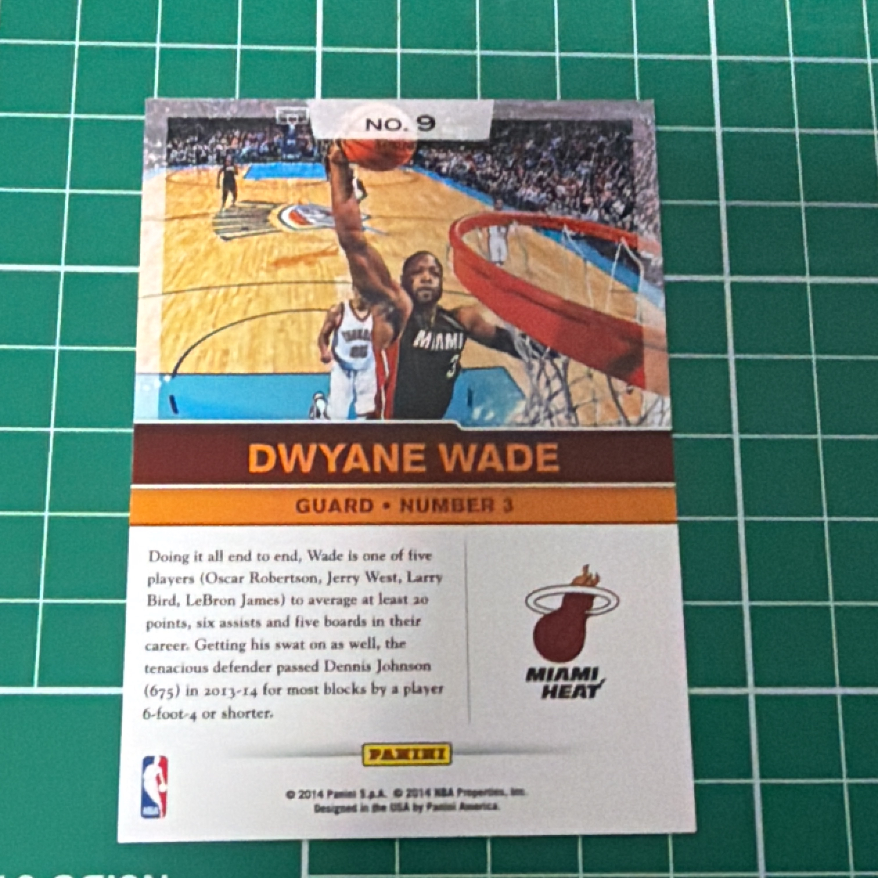 2014-15 Panini Americana Dwyane Wade S.p.a. 闪电侠 德维恩韦德 DW 热火 闪卡 横版特卡 篮圈 精美选图 多年老卡 绝版卡 稀有大比例 End2End
