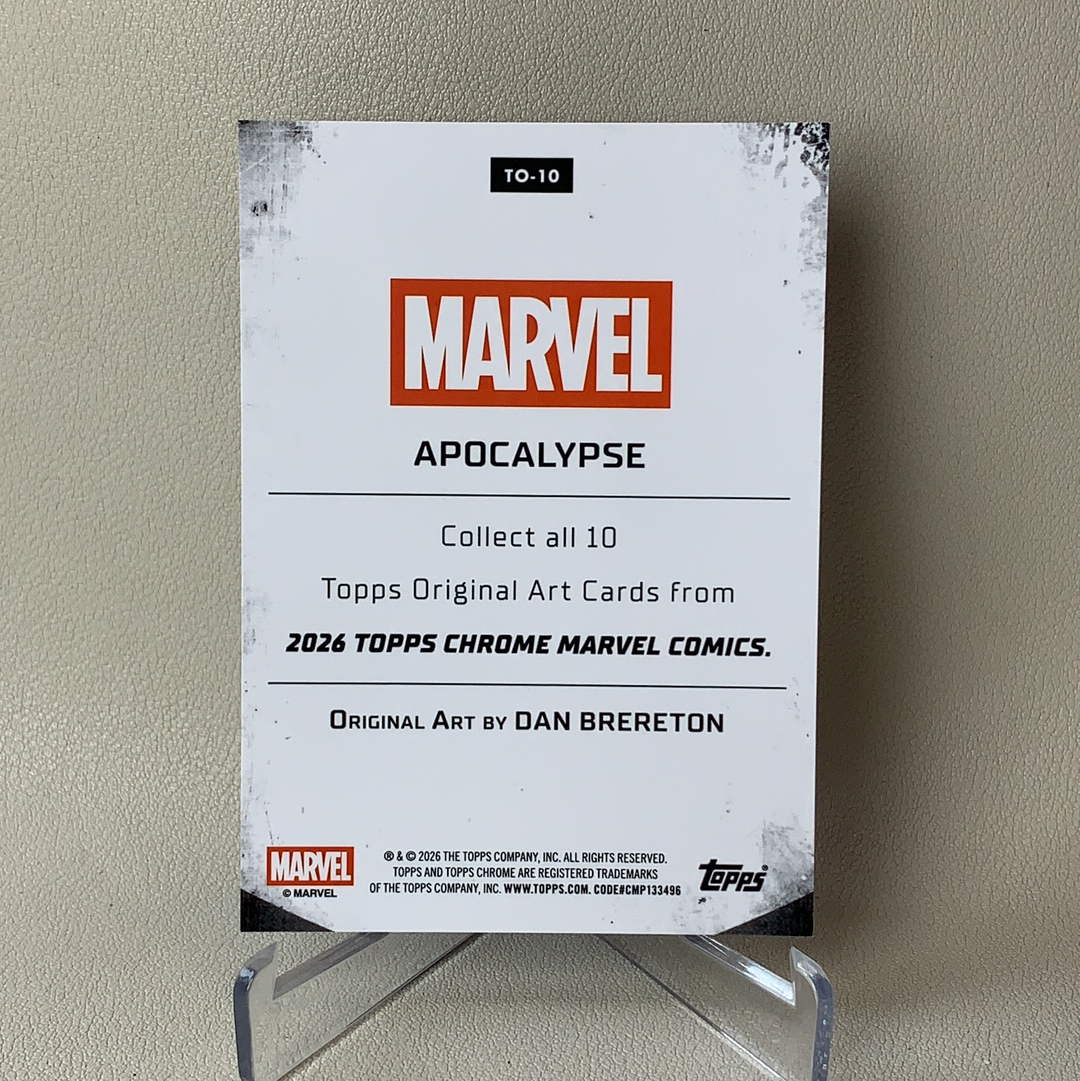 2026 Topps Marvel (MCU) Comics Chrome 漫威TC Apocalypse 天启 银折 折射 大比例 1:576 TO-10 品相如图 凑套必备 佑哥
