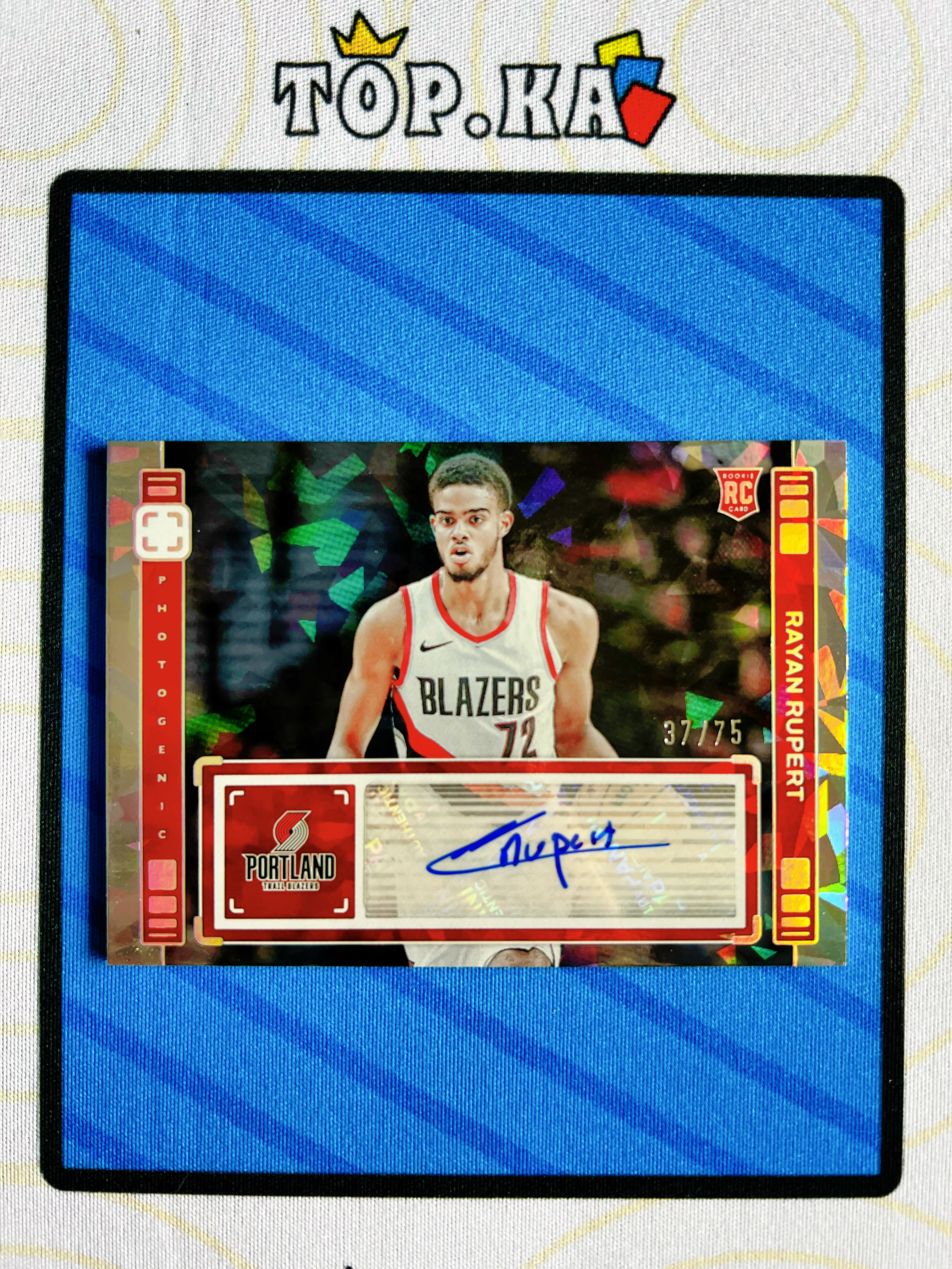 【顶尖卡社】2023-24 Panini Photogenic Rayan Rupert RC 开拓者 拉扬 吕佩尔 签字 签名 75编 碎冰折 新秀 上镜 详情看描述 卡品如图【HK】