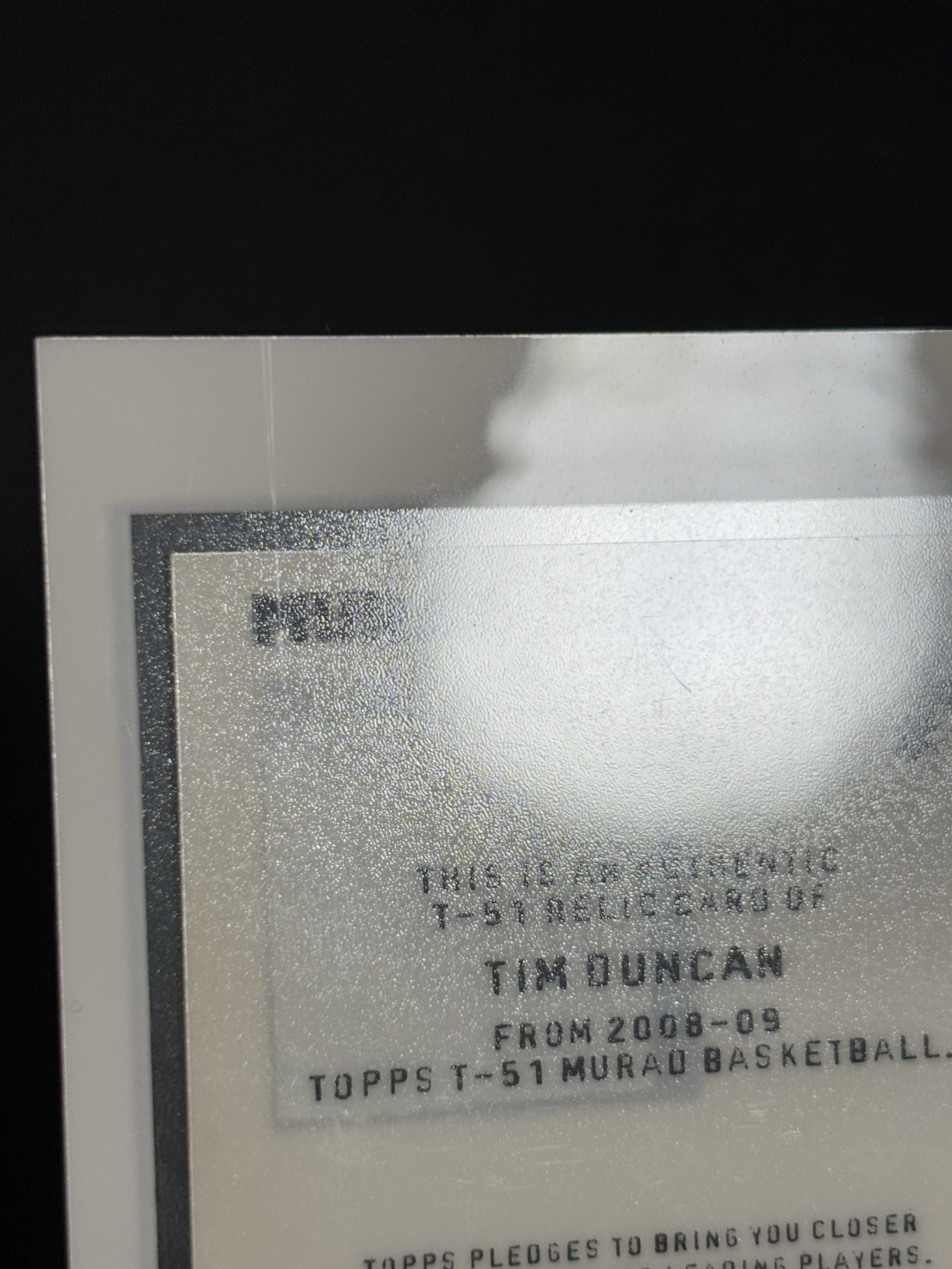 2008-09 Topps T-51 Murad Tim Duncan 马刺 蒂姆 邓肯 石佛 油画 小窗球衣切割 物料 瑕疵如图 - sasha