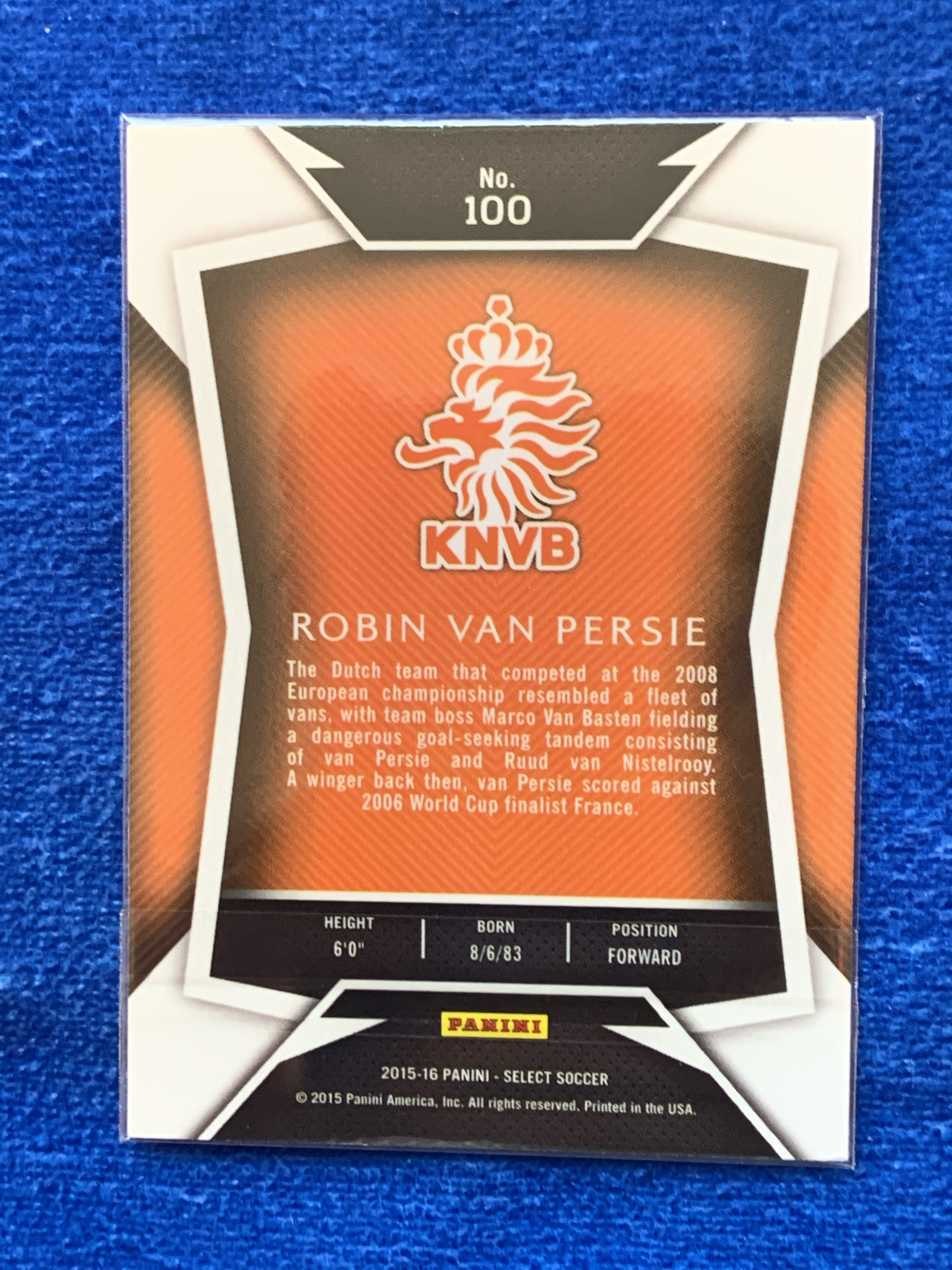 2015-16 Panini Select Robin van Persie 帕尼尼 荷兰Holland 范佩西 曼联ManchesterUnited 阿森纳 英超金靴 经典老卡 不保卡品ebay有价