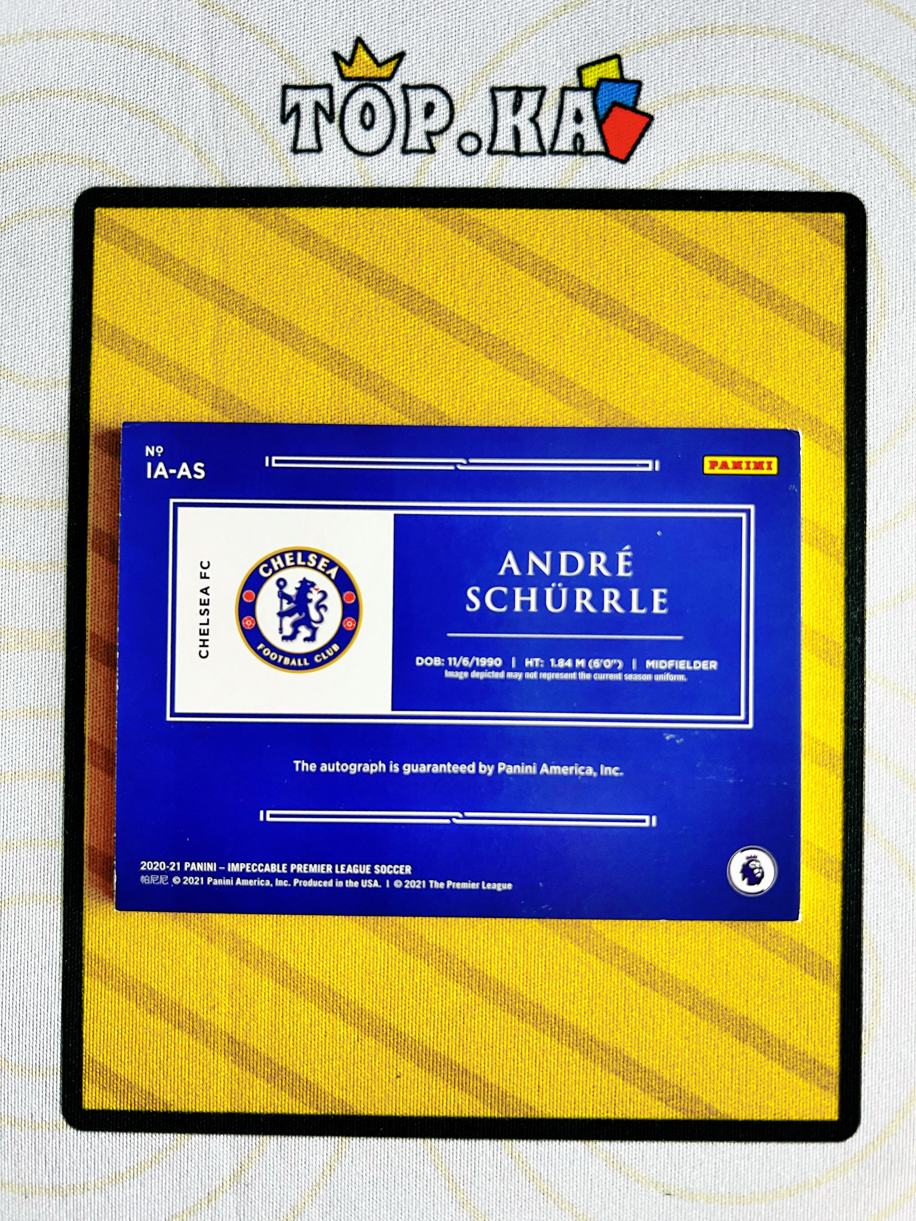 【顶尖卡社】2020-21 Impeccable Andre Schurrle 英超小真金 切尔西 安德烈 许尔勒 签字 签名 69/99编 详情看描述 瑕疵如图【LIUN】