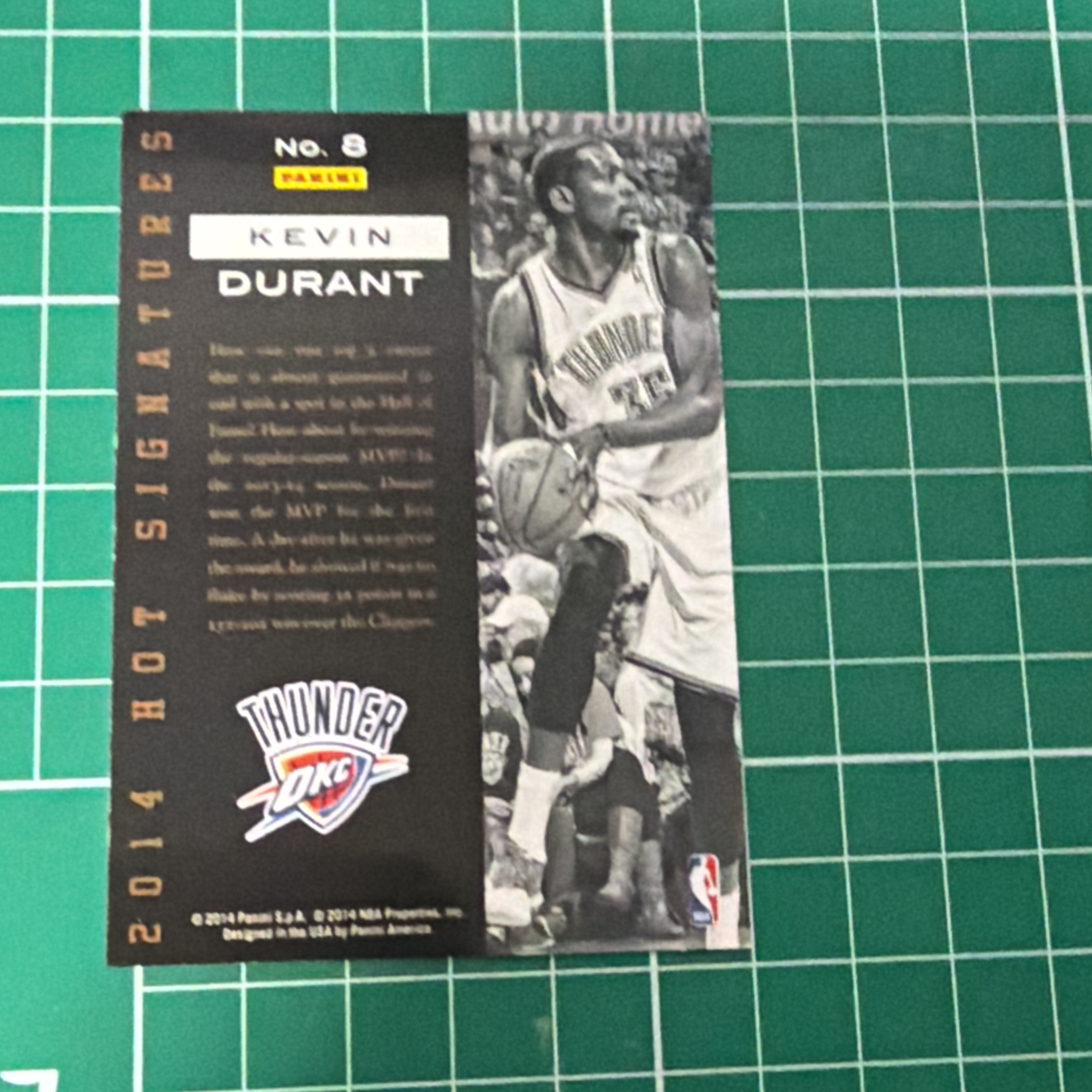 2014-15 Panini Americana Kevin Durant S.p.a.凯文杜兰特 死神 KD 金签卡 签名 签字 烫金印签 十年老卡 绝版卡 稀有大比例 角瑕