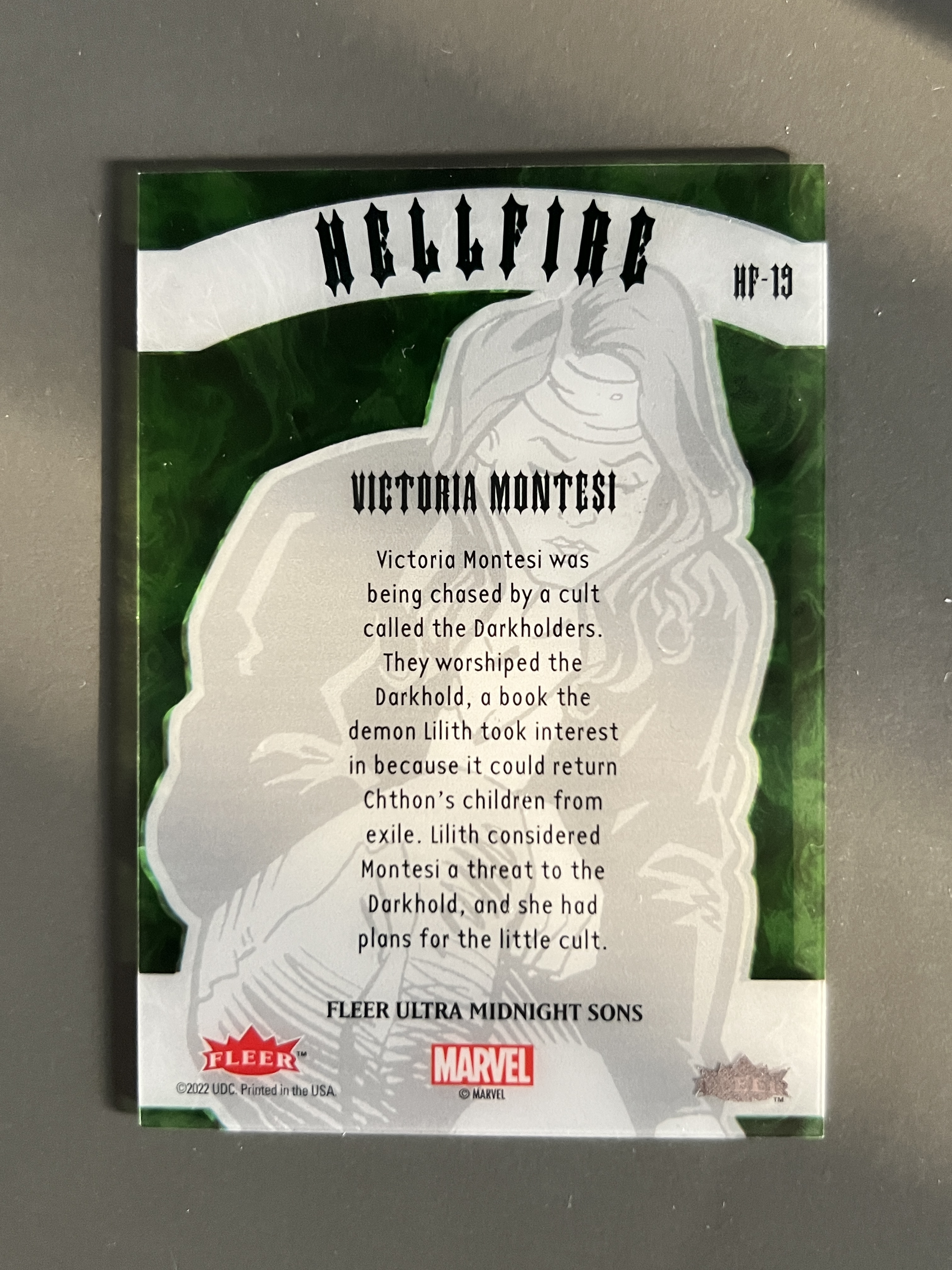 2023 Fleer Marvel (MCU) 漫威 UD ULTRA Midnight Sons 午夜之子 Hellfire 地狱火特卡 HF-19
