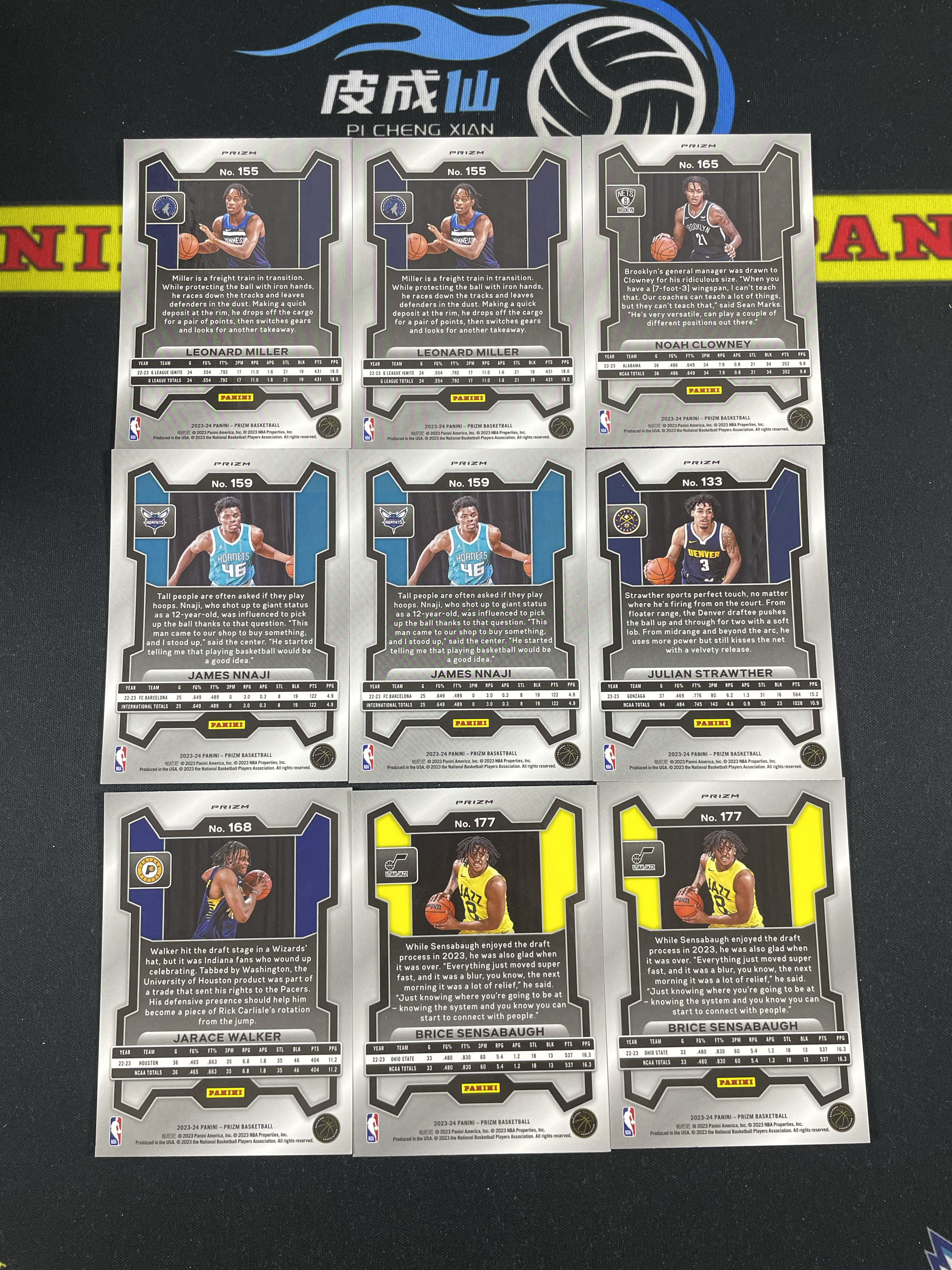 【皮成仙拍卖 统一手续费6%】 PANINI 23-24 PRIZM 伦纳德米勒 诺阿克洛尼 詹姆斯纳吉 斯特劳瑟 贾雷斯沃克 森萨博 新秀 RC 银折 一图打包 值得收藏【只发顺丰】柱子126