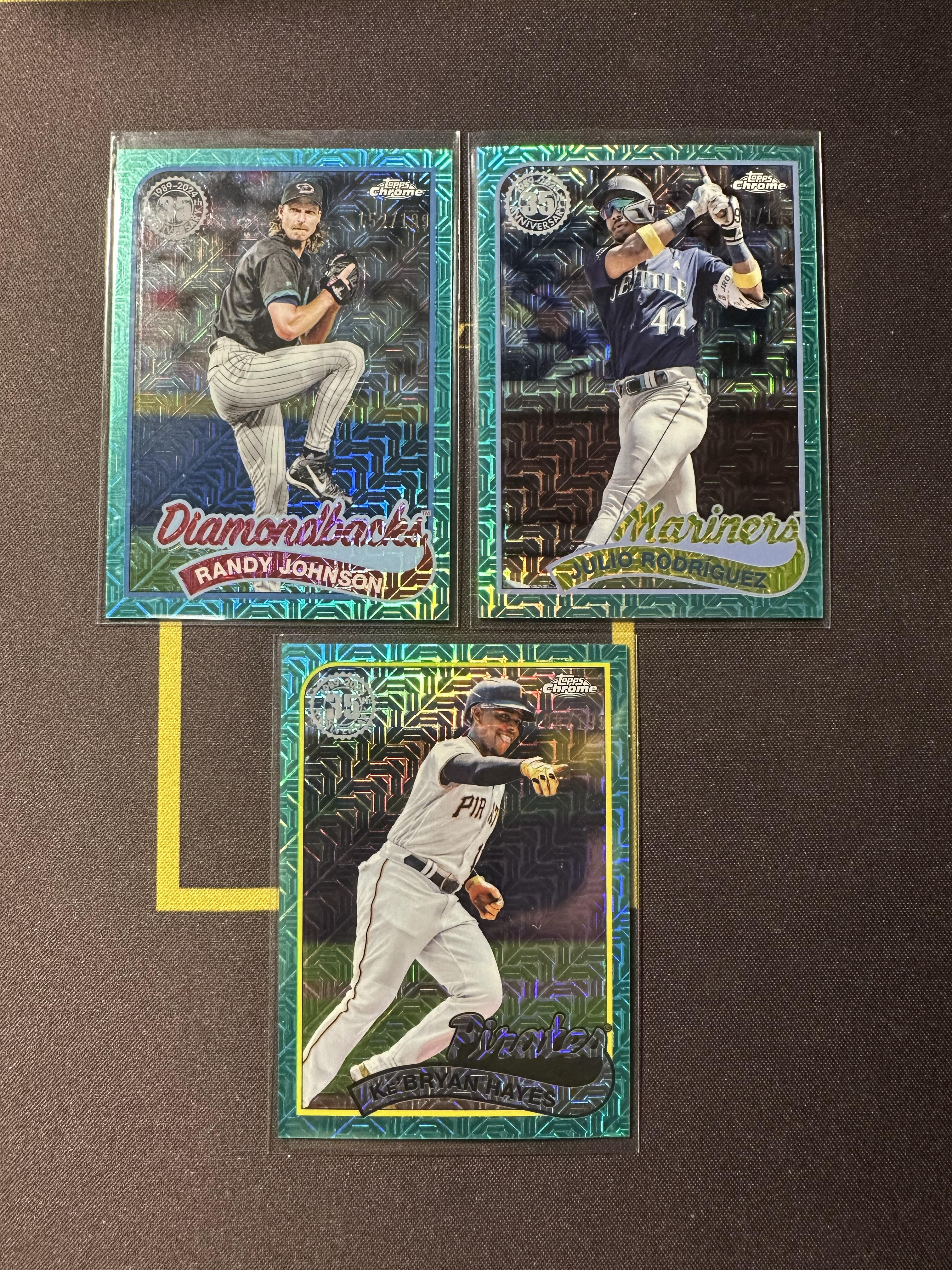 【主演出卡】2024 topps 银包 绿mojo lot 水手 Juilo Rodriguez,Randy Johnson,海盗 Hayes /199编mojo折lot