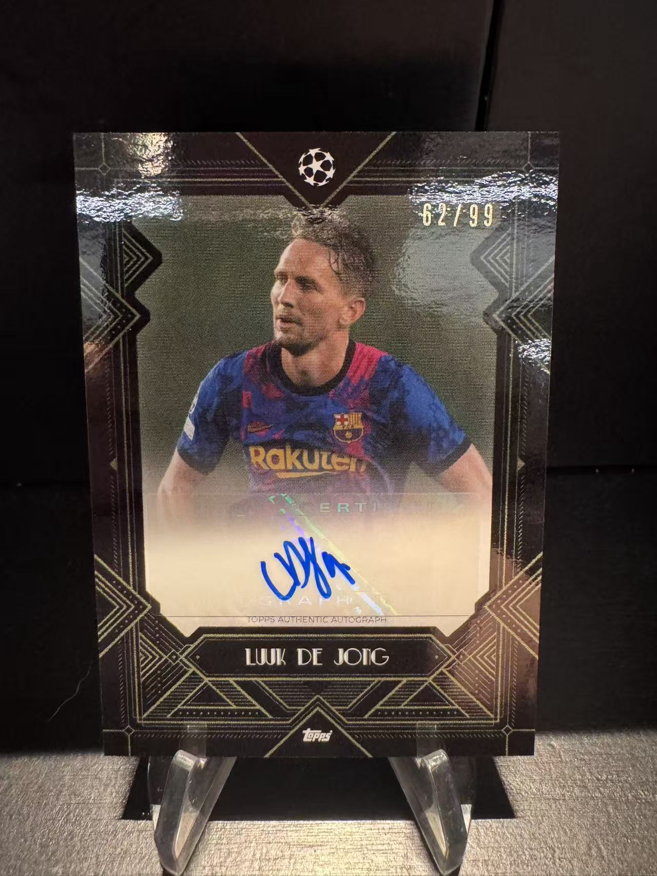 龖 2021-22 Topps deco Luuk de Jong 吕克德容 62/99编 巴萨 巴塞罗那 荷兰 欧冠德科 签字卡 完美签 卡品如图 收藏必备 MJ002M