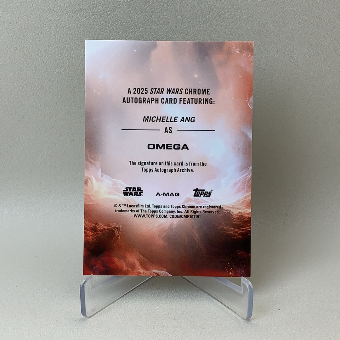 【弈卡代拍】 2025 Topps Star Wars Hobby 星球大战 星战Chrome 带编平行 黄折射 签名 签字 蓝字贴签 Omega 欧米伽 84/99编 品相如图 凑套必备 Mito