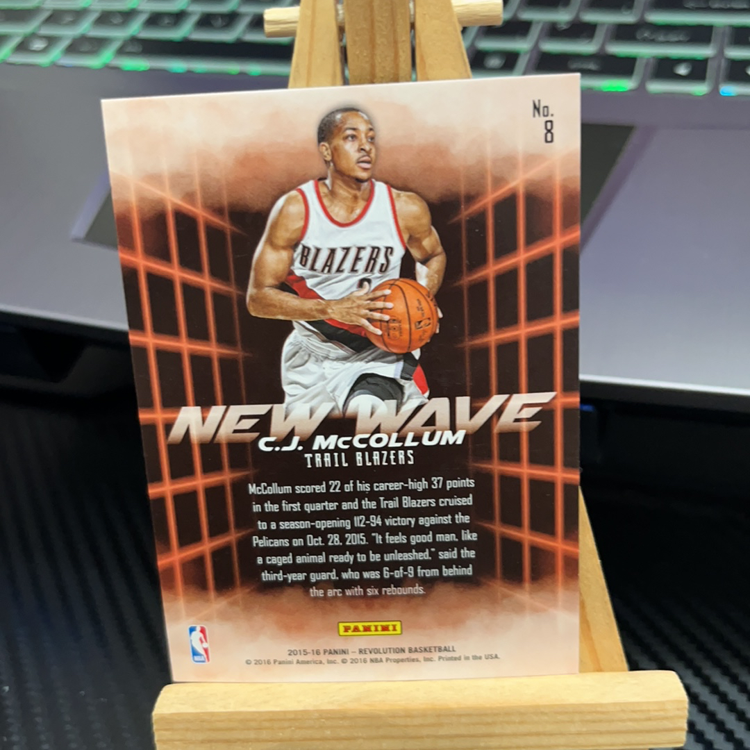 2015-16 Panini Revolution CJ McCollum cj 麦科勒姆 开拓者 折射 革命系列 卡品如图 凑图必备 值得收藏!免费代卖!