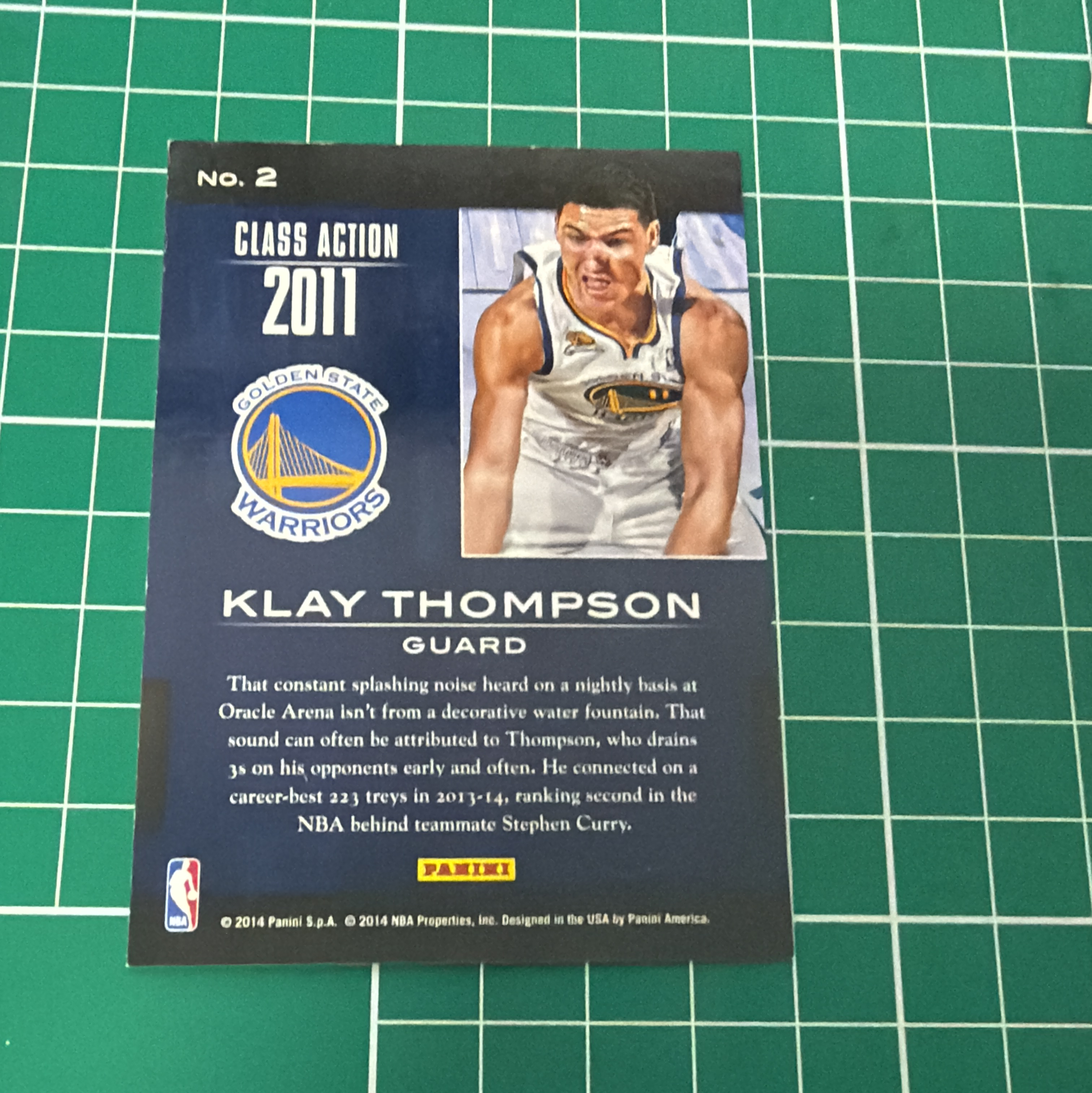 2014-15 Panini S.p.A Klay Thompson 中雅图/中亚图 克莱汤普森 Class Action特卡 闪卡 新秀年选图老卡 绝版卡 稀有大比例