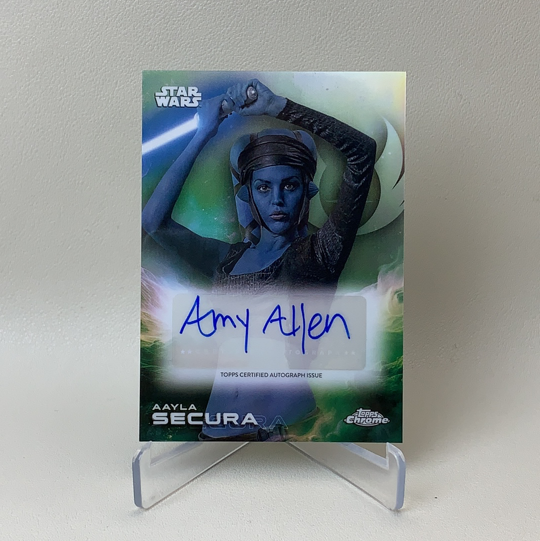 【弈卡代拍】 2025 Topps Star Wars 星球大战 Chrome 银折 折射 签名 签字 蓝字贴签 Aayla Secura 艾拉·塞库拉 绝地武士 品相如图 凑套必备 Mito