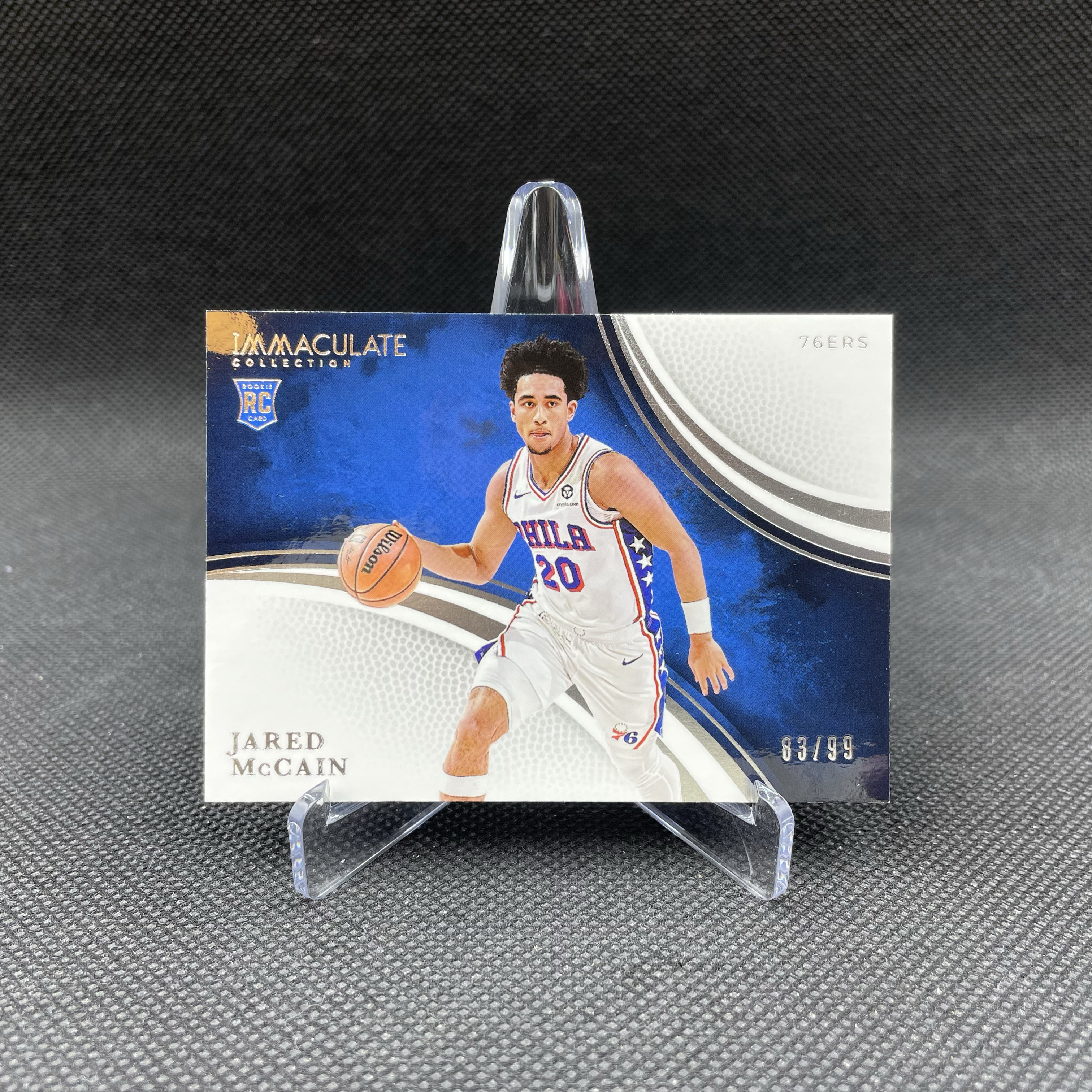 2024-25 Panini Immaculate Jared McCain RC 76人 新秀 贾里德 麦凯恩 魔仙哥 83/99编 横版 Base 银平行 潜力大热 品如图 不累计 大鱼