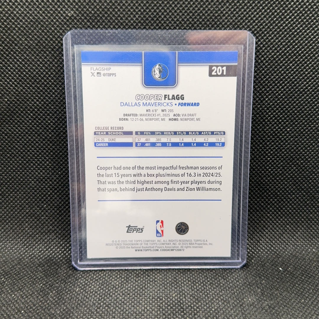 【Roseee代卖】2025 Topps - Cooper Flagg RC 独行侠 新秀 库珀 弗拉格 美国之子 base jch