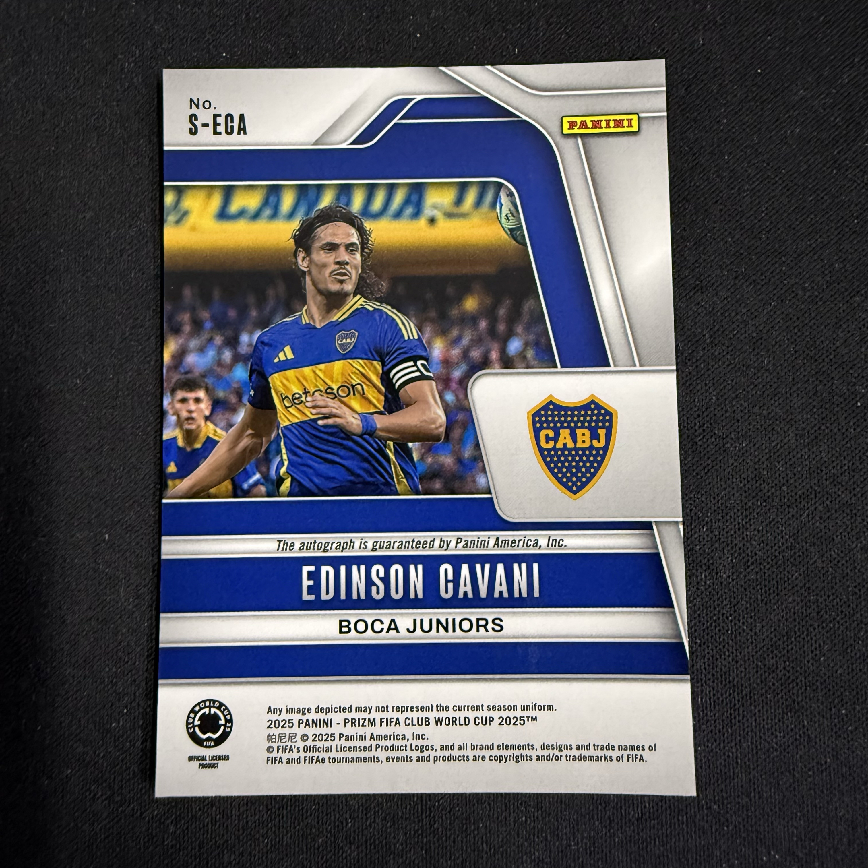 2024-25 Panini Prizm EDINSON CAVANI 【SC拍卖】世俱杯 pz 卡瓦尼 博卡青年 签字 收藏必备(阿晶)