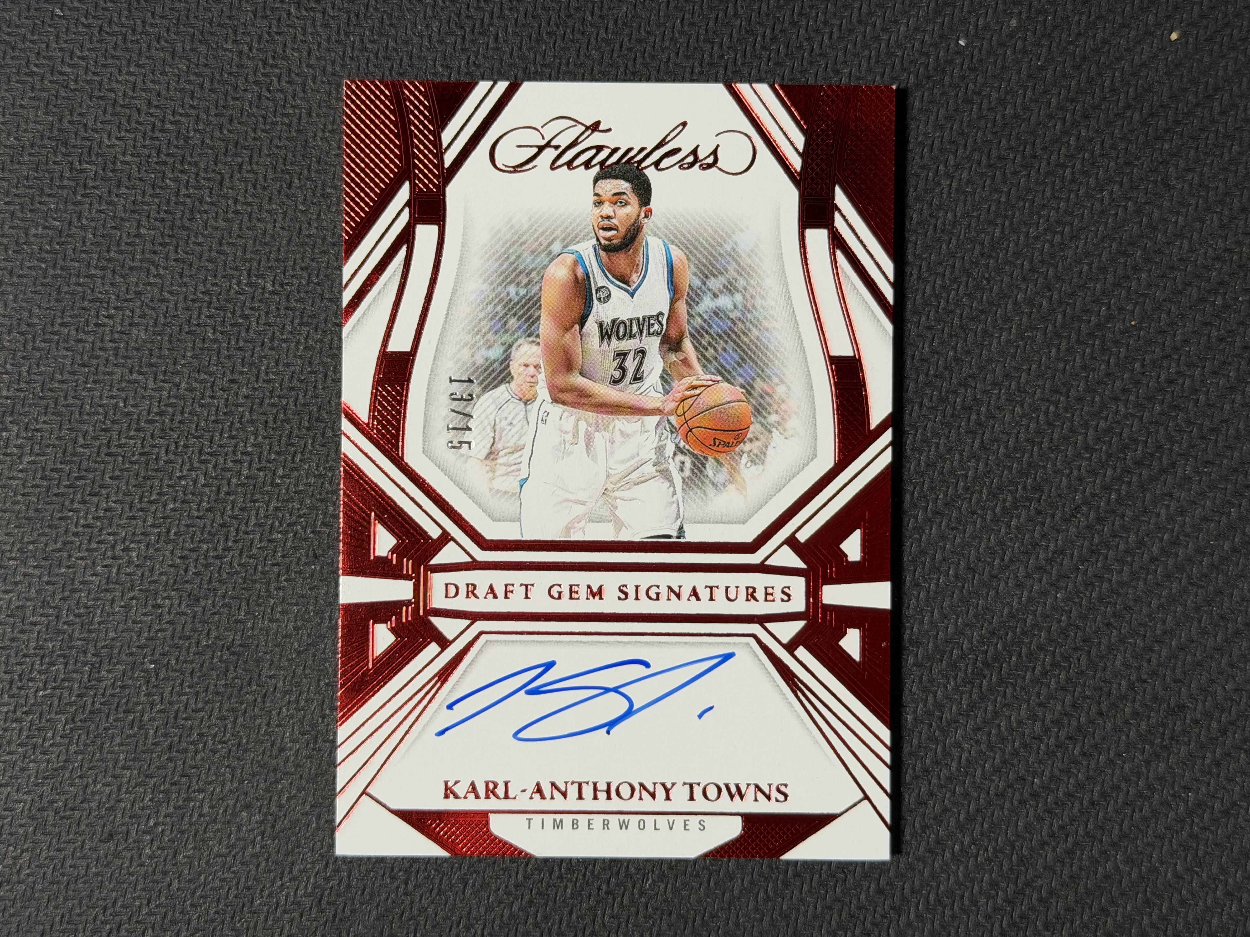 2024-25 Panini Flawless Karl Anthony Towns 🤞不顶价 不做价🤞手提 森林狼 尼克斯 安东尼唐斯 13/15编 红平行 DGS 新秀选图 签字卡签 卡品如图