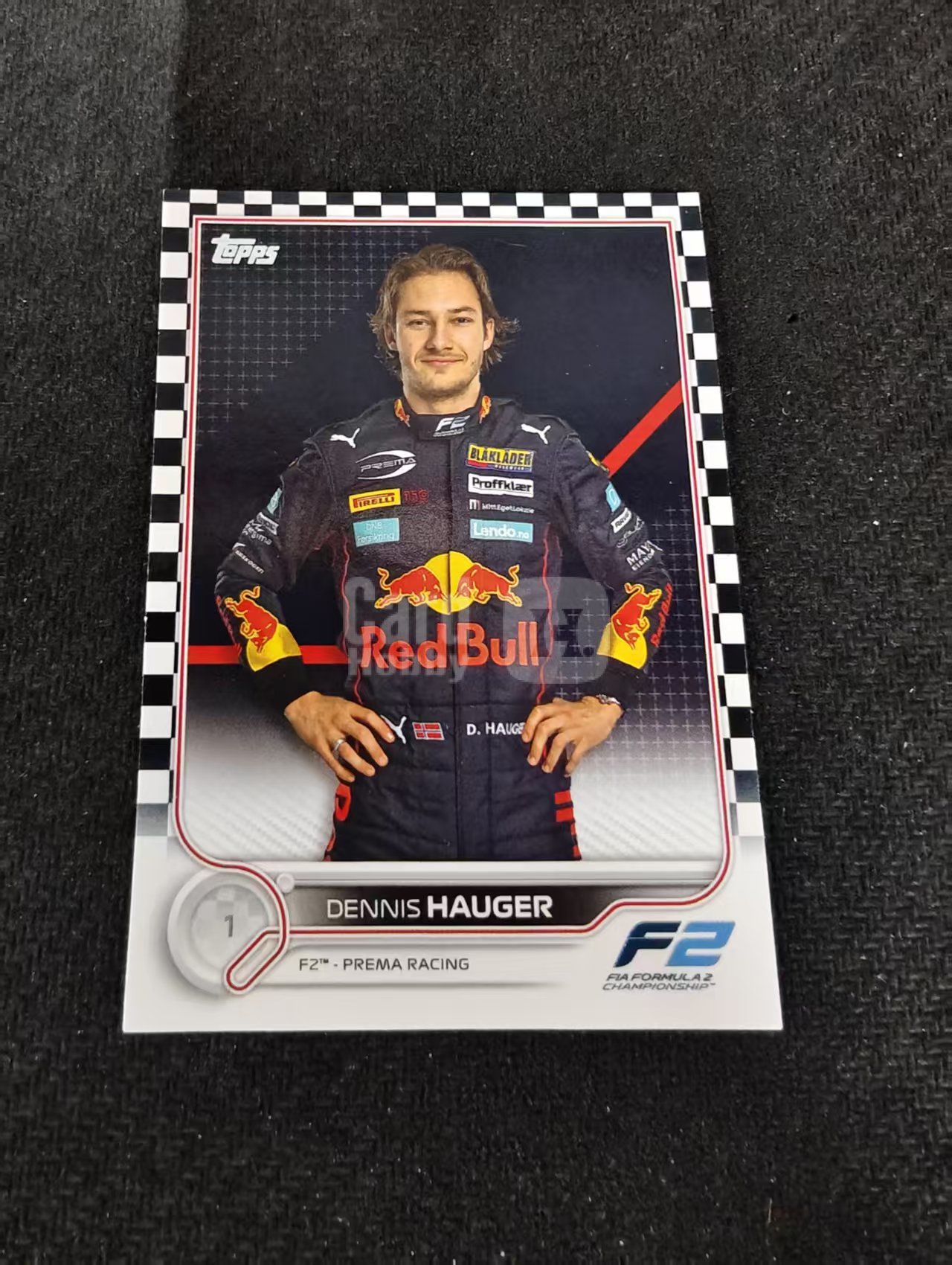 2022 Topps Chrome F1 Dennis Hauger 丹尼斯 豪格 F2 黑白棋盘 划痕 边角瑕疵@77