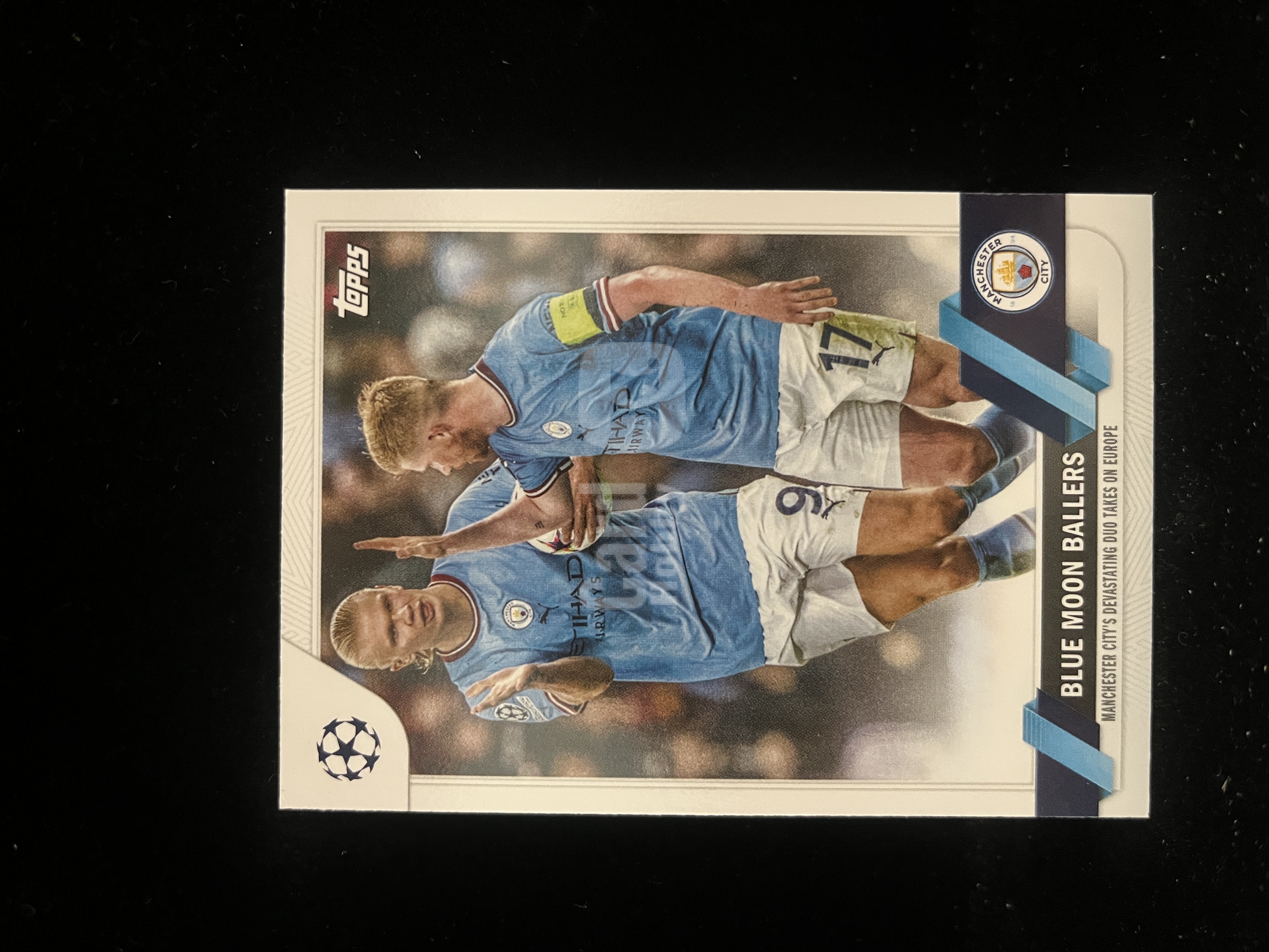 免费代拍 2023 Topps UEFA Club Competitions 欧冠 哈兰德、德布劳内 Erling Haaland Kevin De Bruyne 卡品如图#A571