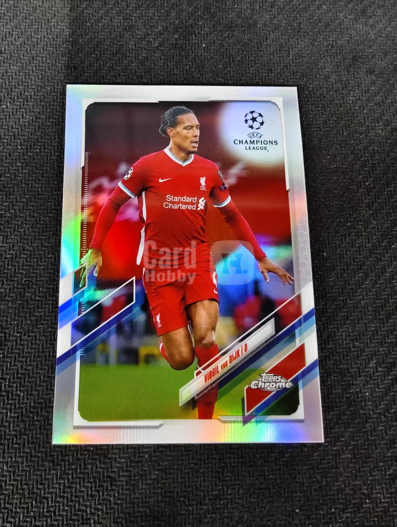 【可合并,不累计】2021 Topps Chrome Virgil van Dijk 范戴克 利物浦 银折 欧冠 划痕 边角瑕疵 #46