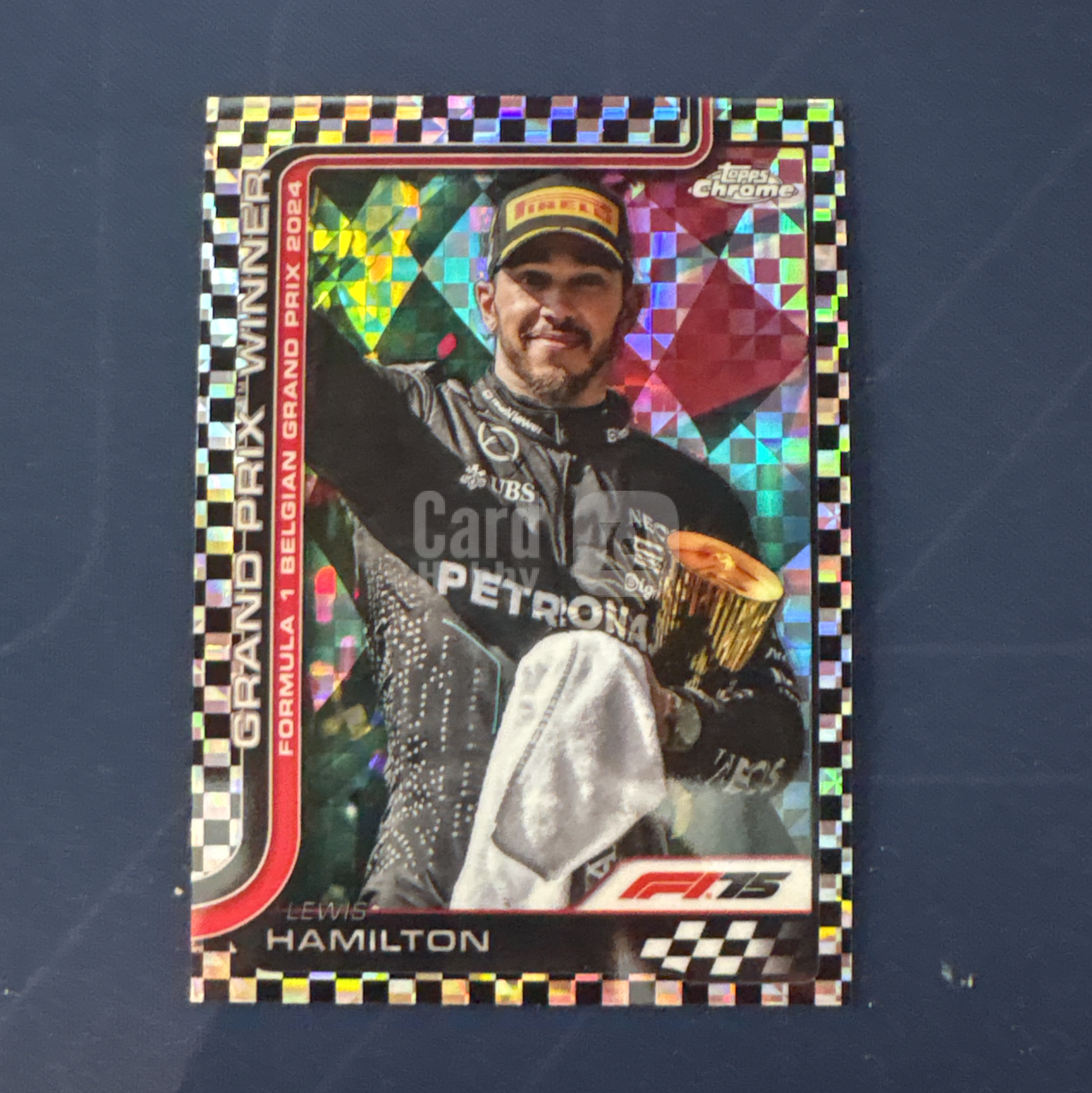 2025 Topps Chrome Lewis Hamilton 【爆爆代卖】F1 75周年 刘易斯 汉密尔顿 黑白方格旗折 棋盘折 格子折 梅赛德斯奔驰 车队 分站冠军 专收必备 卡品如图 #冷哥