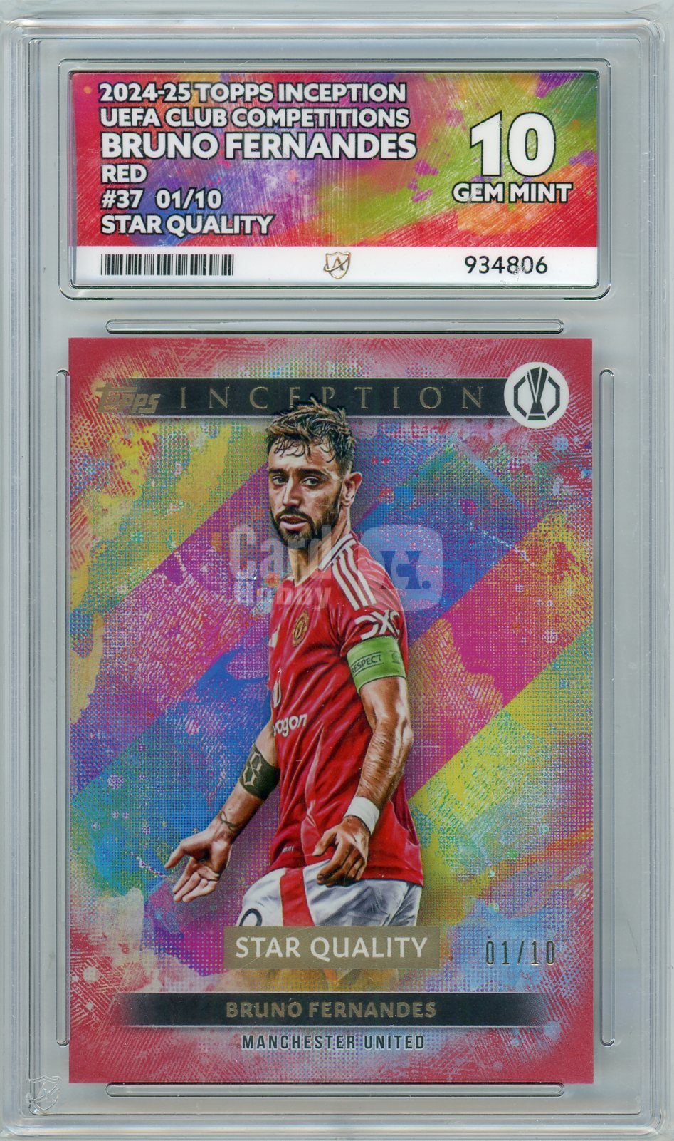 2025 Topps Inception 托普斯创始 Red 红色的 Bruno Fernandes 布鲁诺·费尔南德斯 Manchester United 曼彻斯特联队 /10 red 红色传奇 明星气质 Legend card