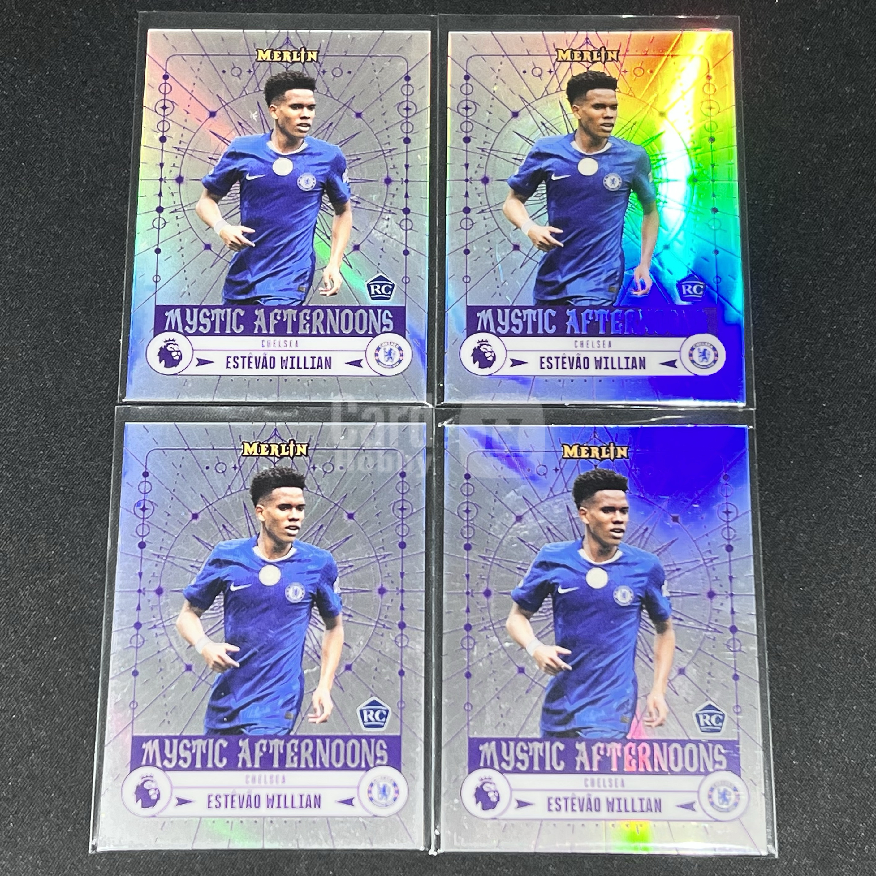 2025-26 Topps Merlin Chrome Estevao Willian RC【湾区拍档代卖】元年 英超 梅林 埃斯特旺 银折 折射 神秘午后 特卡 新秀 切尔西 巴西 4张Lot 不保卡品 Complexxx Q06